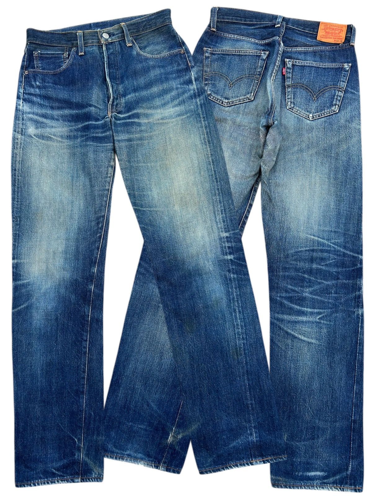 Kapital Vintage Levis Big E Selvedge Distressed Denim Jeans Size US 30 / EU 46 - 1 Thumbnail
