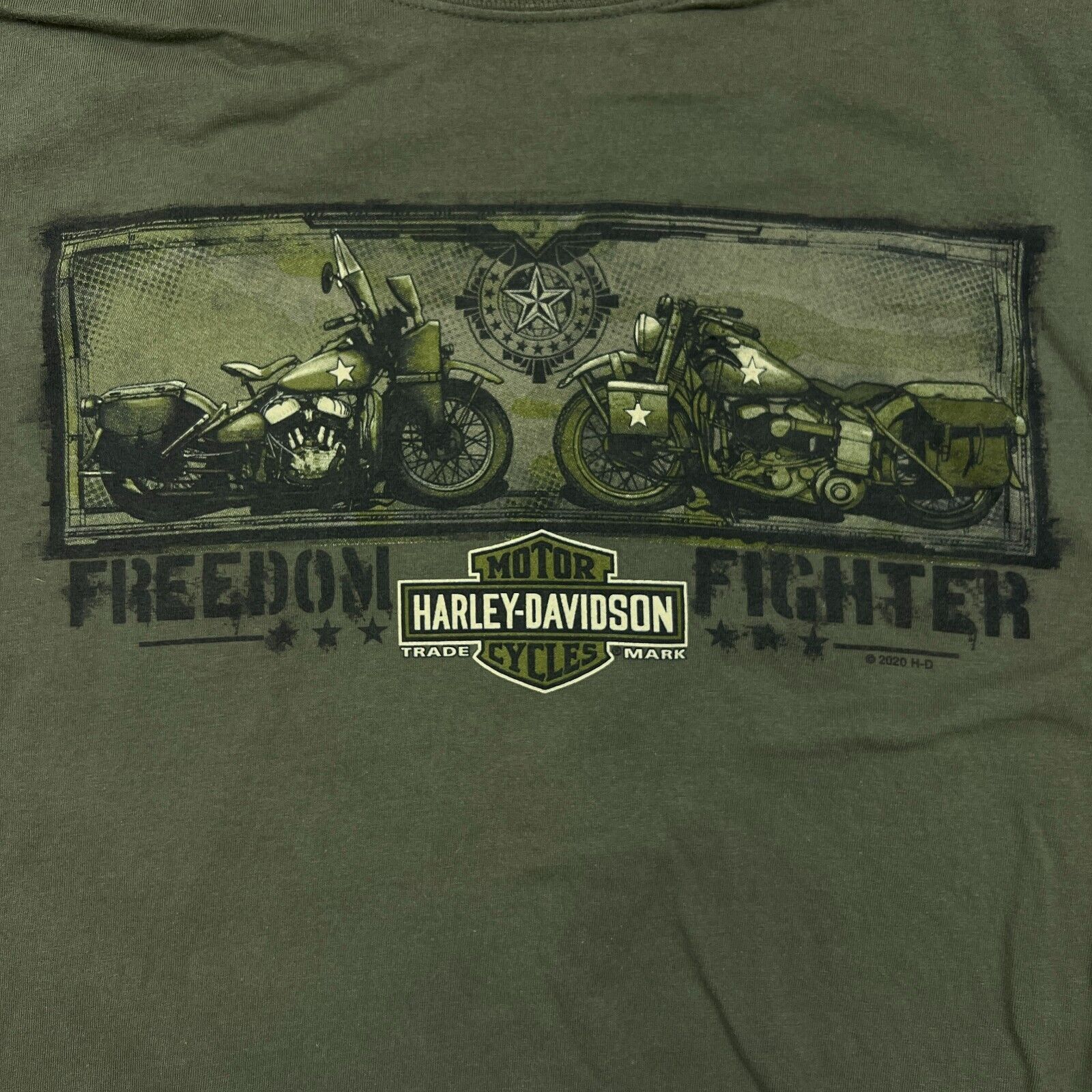 Harley Davidson × Vintage 2020 Harley Davidson T Shirt Freedom Fighter Motorcycle Tee Size US L / EU 52-54 / 3 - 2 Thumbnail