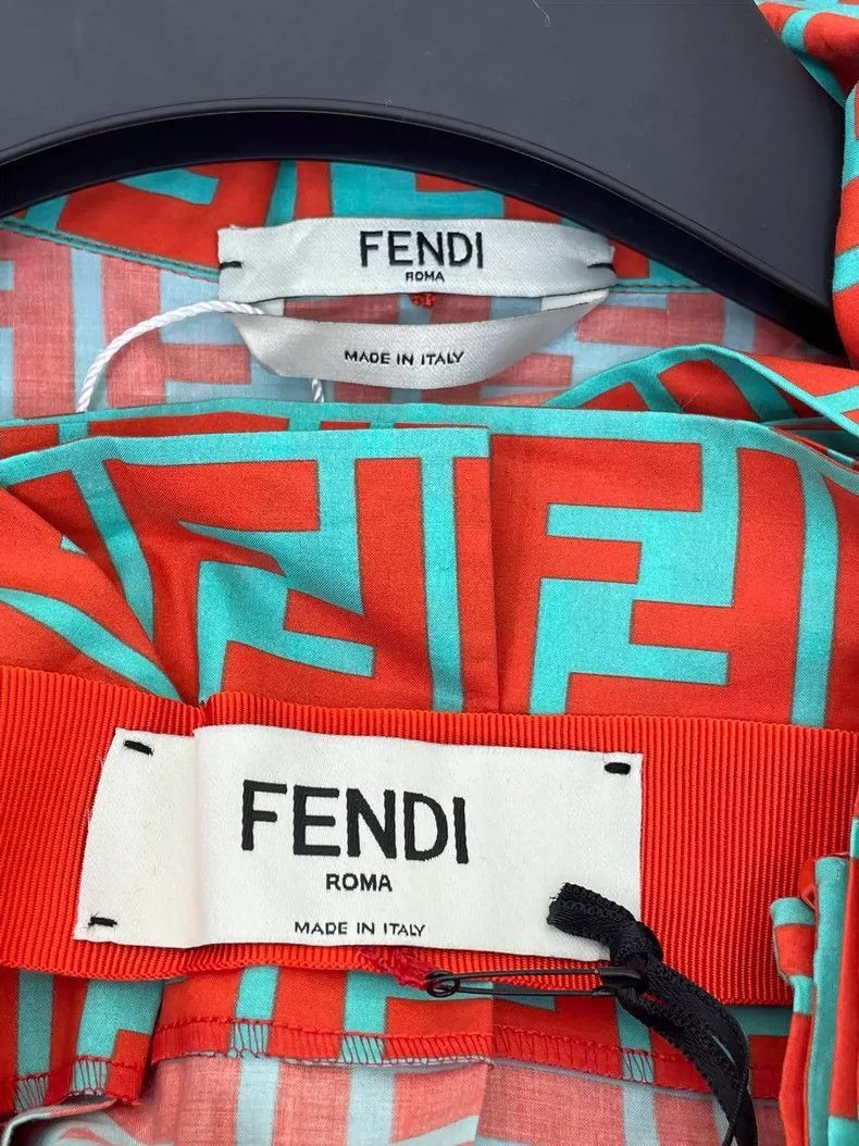 Fendi Fendi Logo Short Sleeve Shirt Skirt Set Size XS / US 0-2 / IT 36-38 - 6 Thumbnail