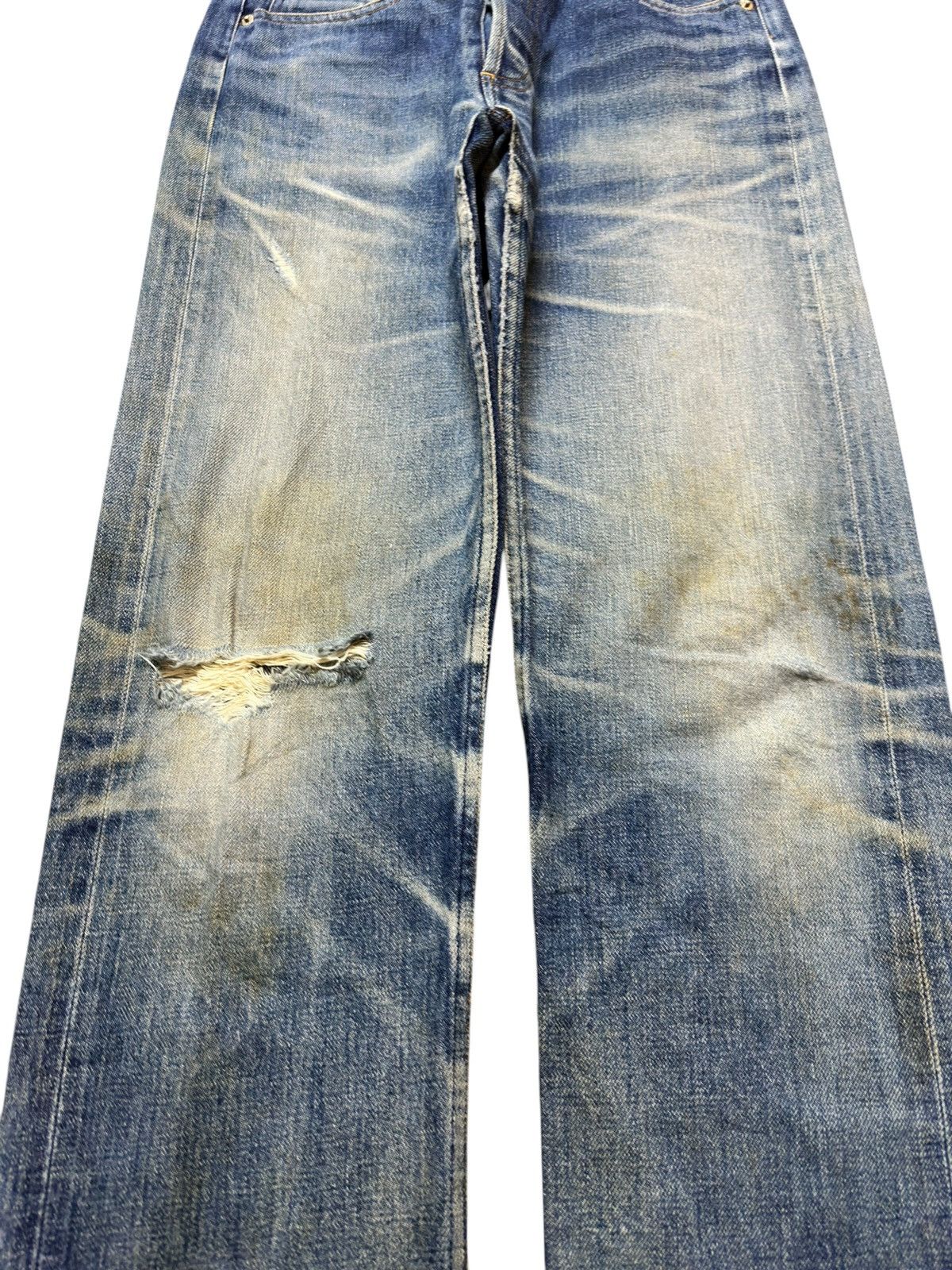 A.P.C. Vintage A.P.C Selvedge Mudwash Grunge Distressed Denim Size US 27 - 3 Thumbnail