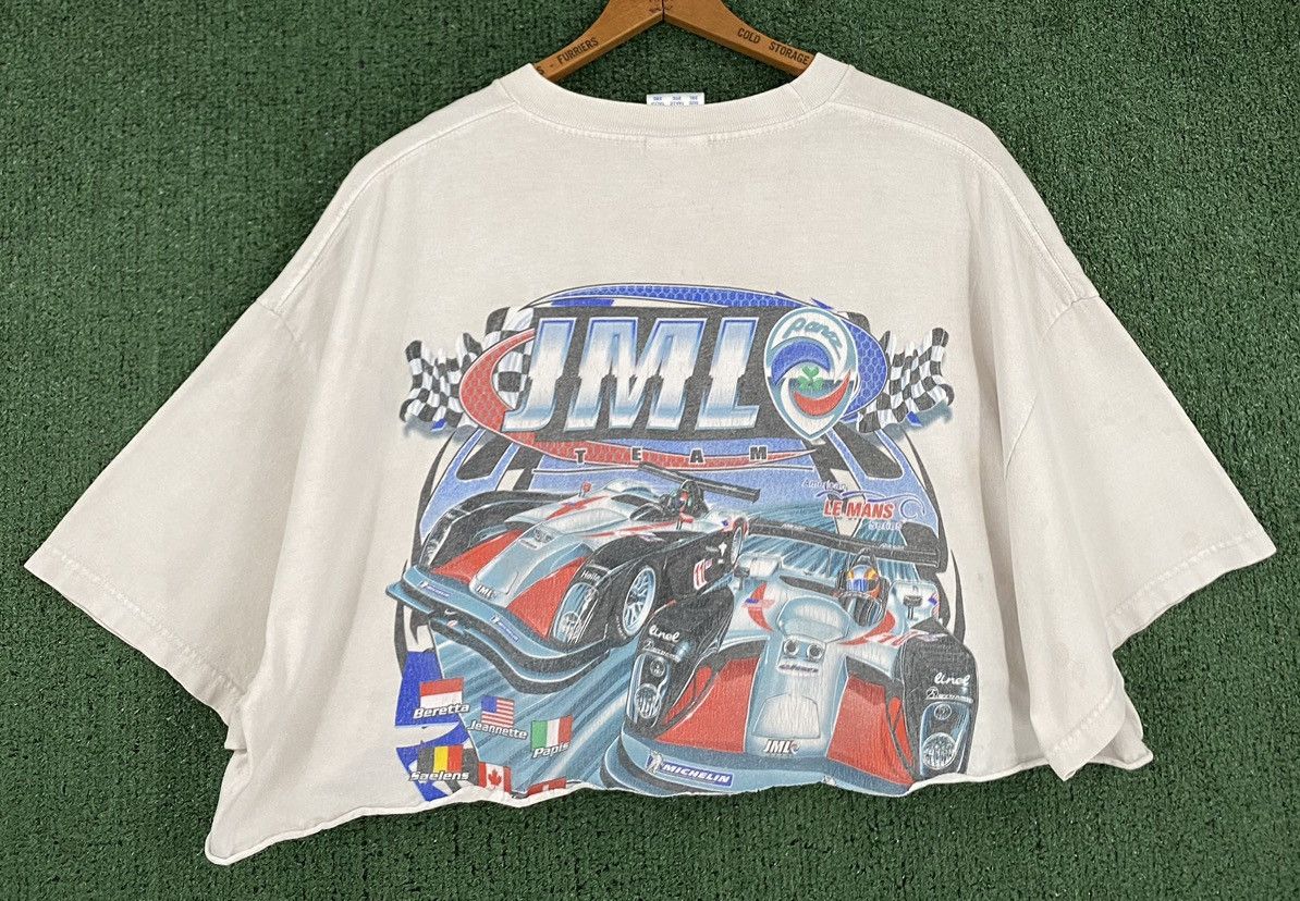Other Vintage Y2K JML Racing Team Cropped Distressed T-Shirt Size XXL / US 16-18 / IT 52-54 - 1 Thumbnail