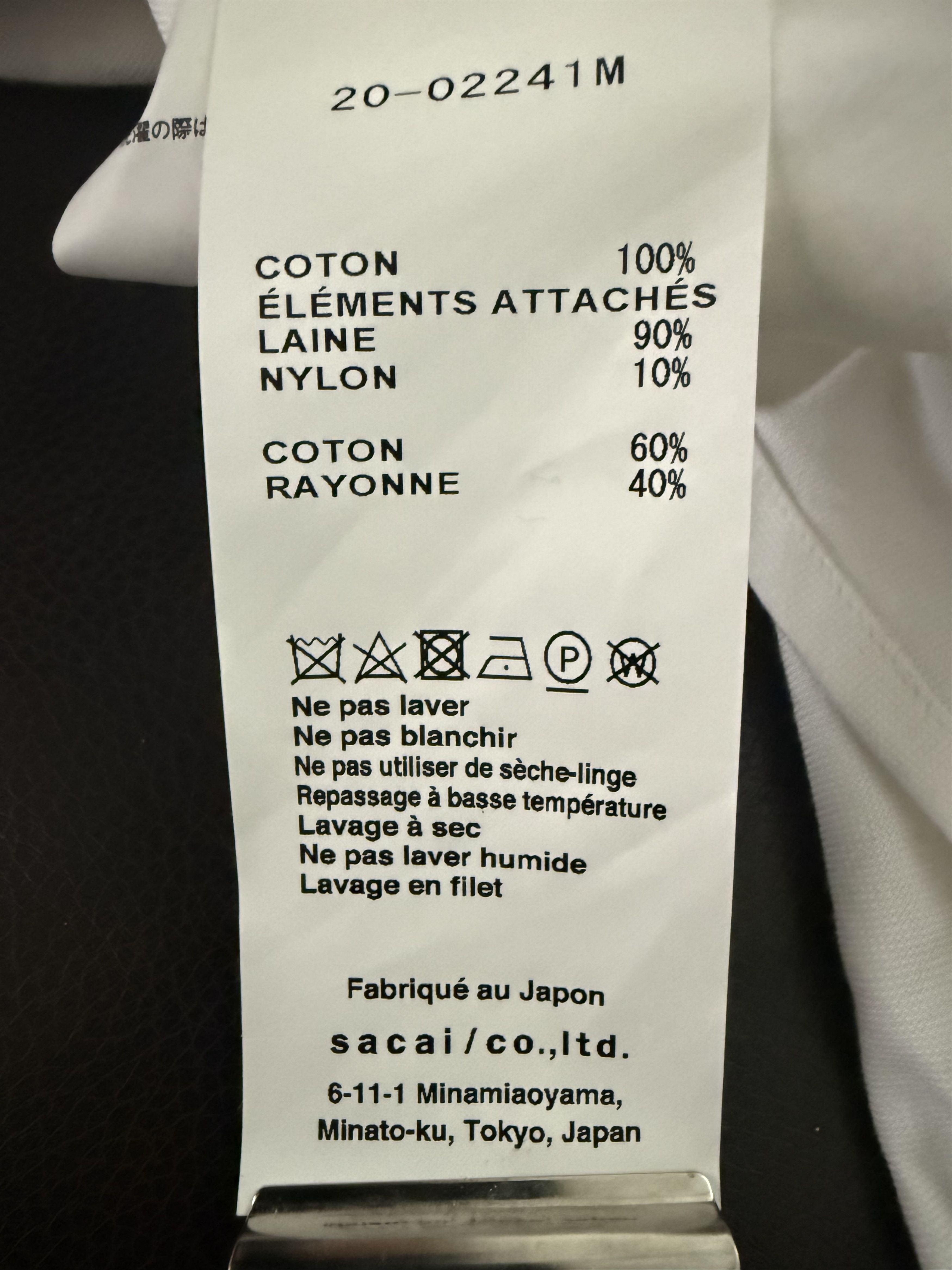 Sacai Runway '20 S/S Layered Poplin Masterpiece Size US M / EU 48-50 / 2 - 12 Thumbnail