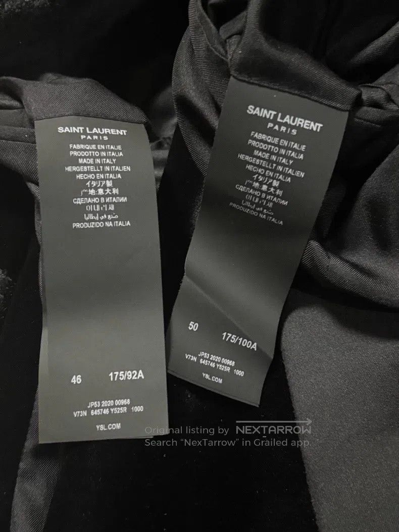 Saint Laurent Paris Saint Laurent Paris Black Velvet Hibiscus Flower Suit Size US S / EU 44-46 / 1 - 6 Thumbnail