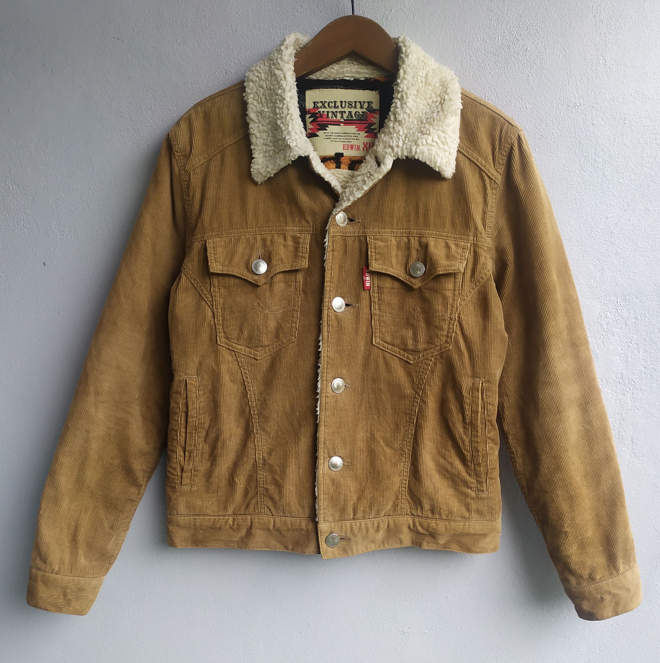 🔥EDWIN Corduroy Trucker Sherpa Jacket🔥