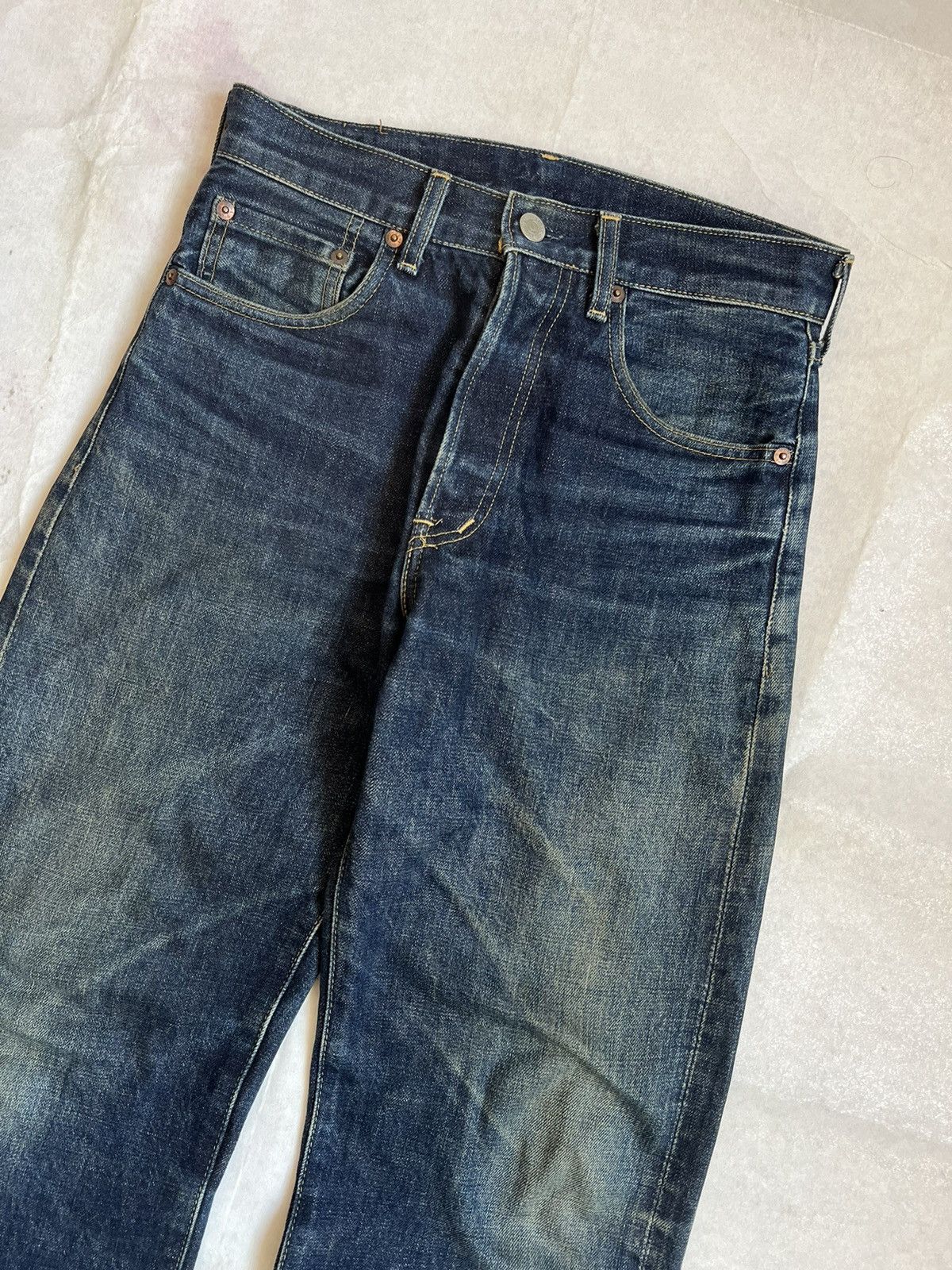 Levi's Vtg Levis 503B Big E Selvedge Denim Fly Button Size US 28 / EU 44 - 6 Thumbnail