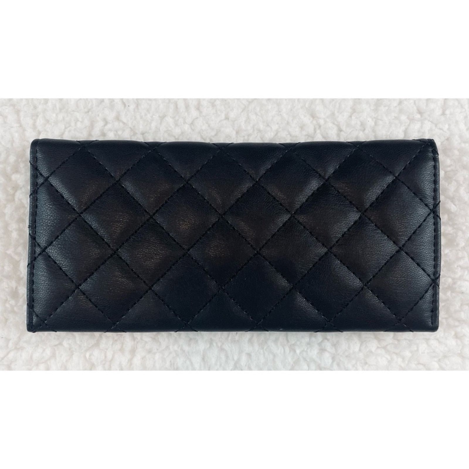 Badgley Mischka BADGLEY MISCHKA • Black Diamond Quilted Vegan Leather Wallet Size ONE SIZE - 3 Thumbnail