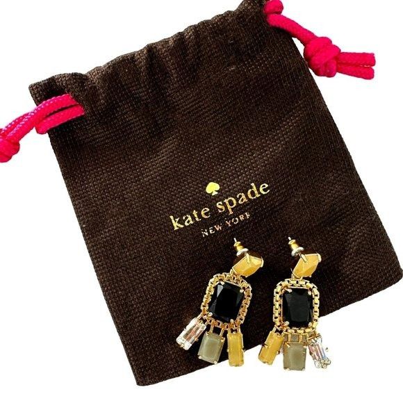 Kate Spade Kate Spade Tokyo City Drop Earrings Black/Gray/Beige Stones ...