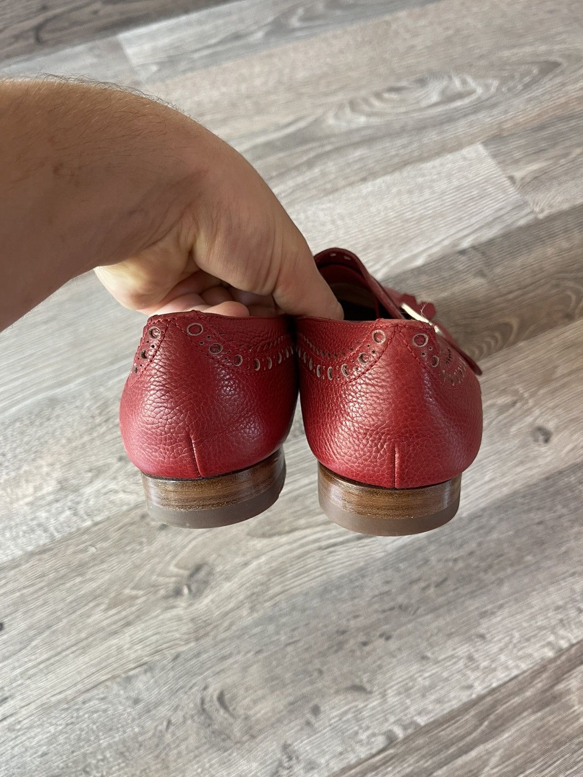 Leather × Santoni Santoni Reflection-Effect Leather Penny Loafers MadelnItaly Size US 8 / IT 38 - 5 Thumbnail