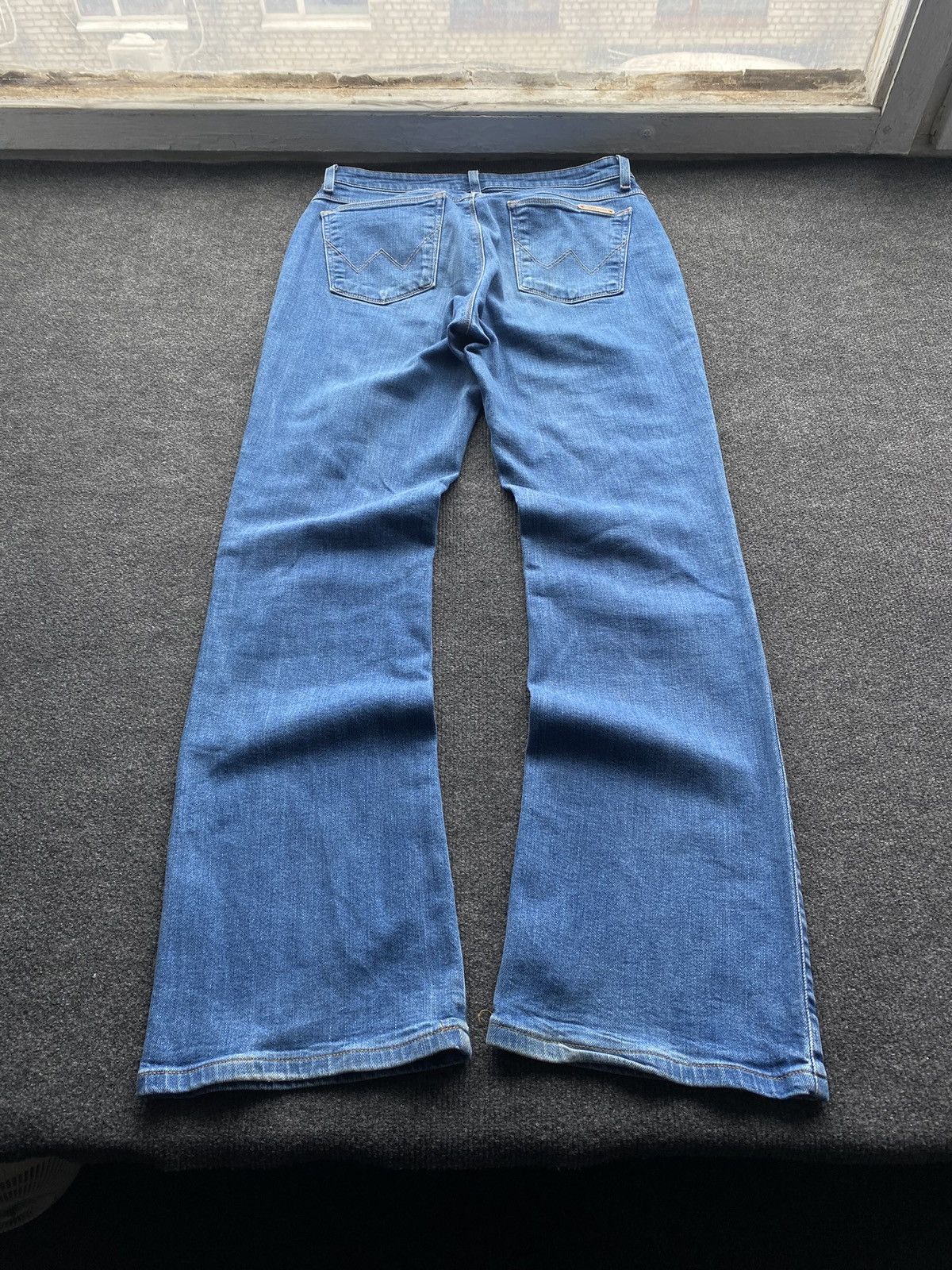 Wrangler 🔥Vntg Wrangler Sexy Bootcut Wom Jeans blue y2k 31 western Size 31" - 2 Thumbnail