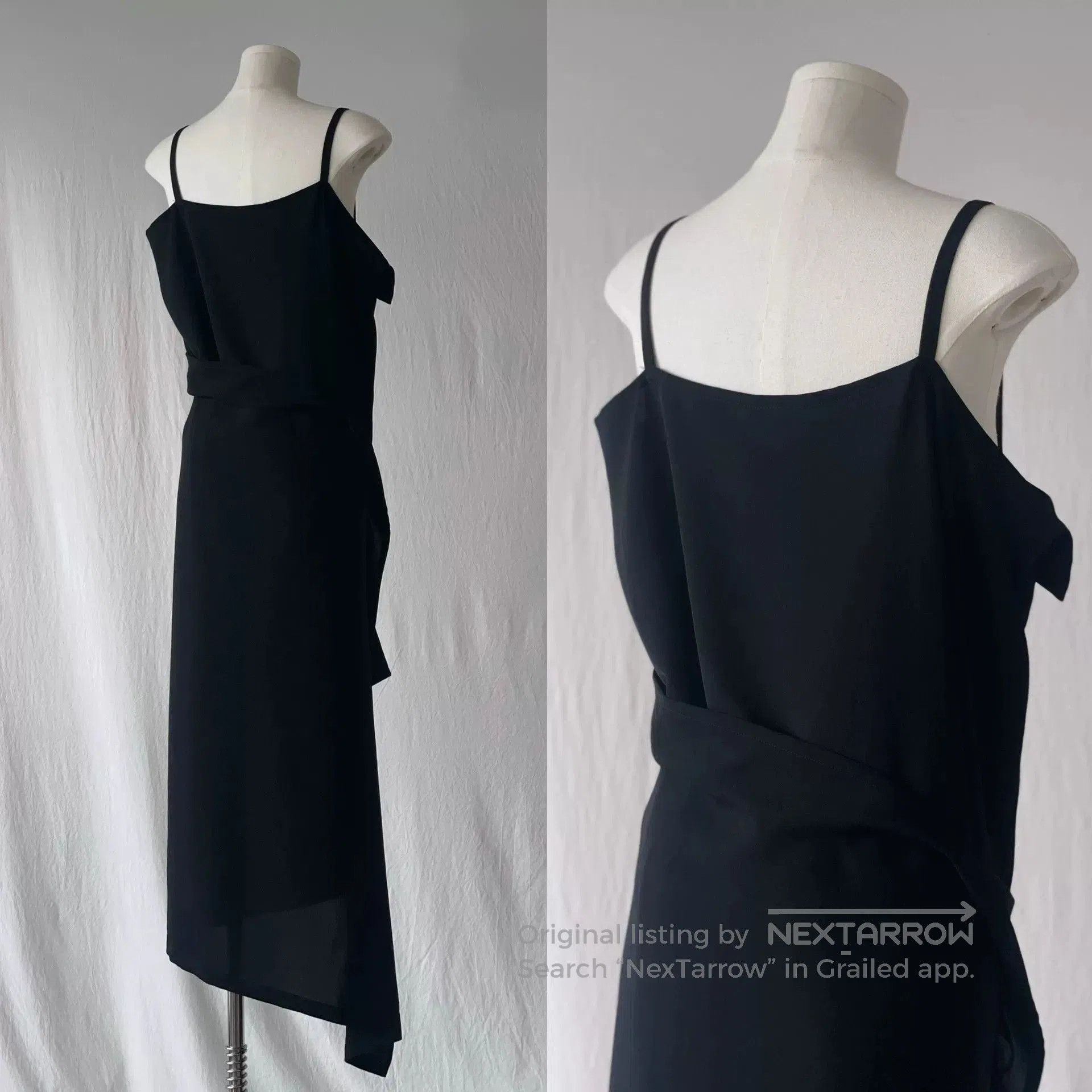 Limi Feu LimiFeu Asymmetrical Black Dress with Straps. Size S / US 4 / IT 40 - 6 Thumbnail