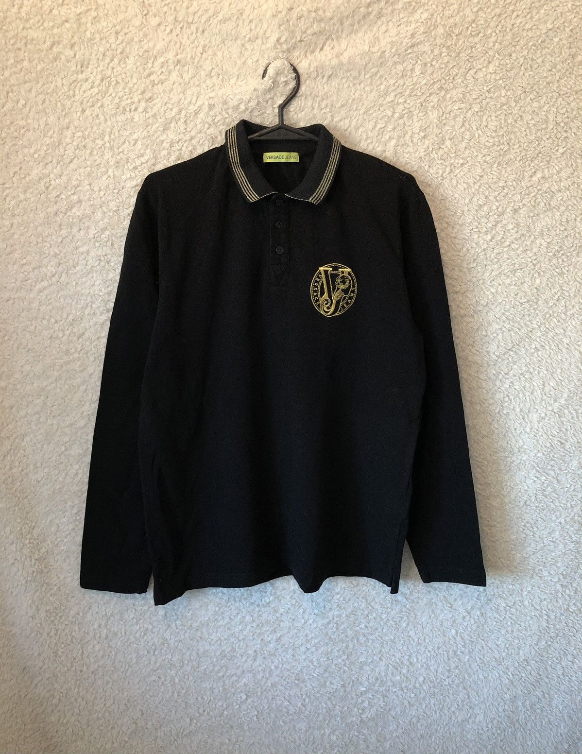 Versace Longsleeve Versace Jeans Logo Black Size US M / EU 48-50 / 2 - 1 Thumbnail