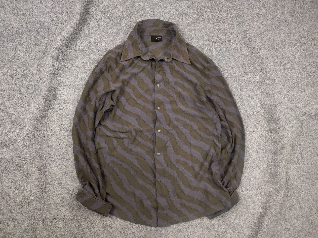 Roberto Cavalli Vintage Just Cavalli Design Textured zebra Long sleeve Shirt Size US M / EU 48-50 / 2 - 1 Thumbnail