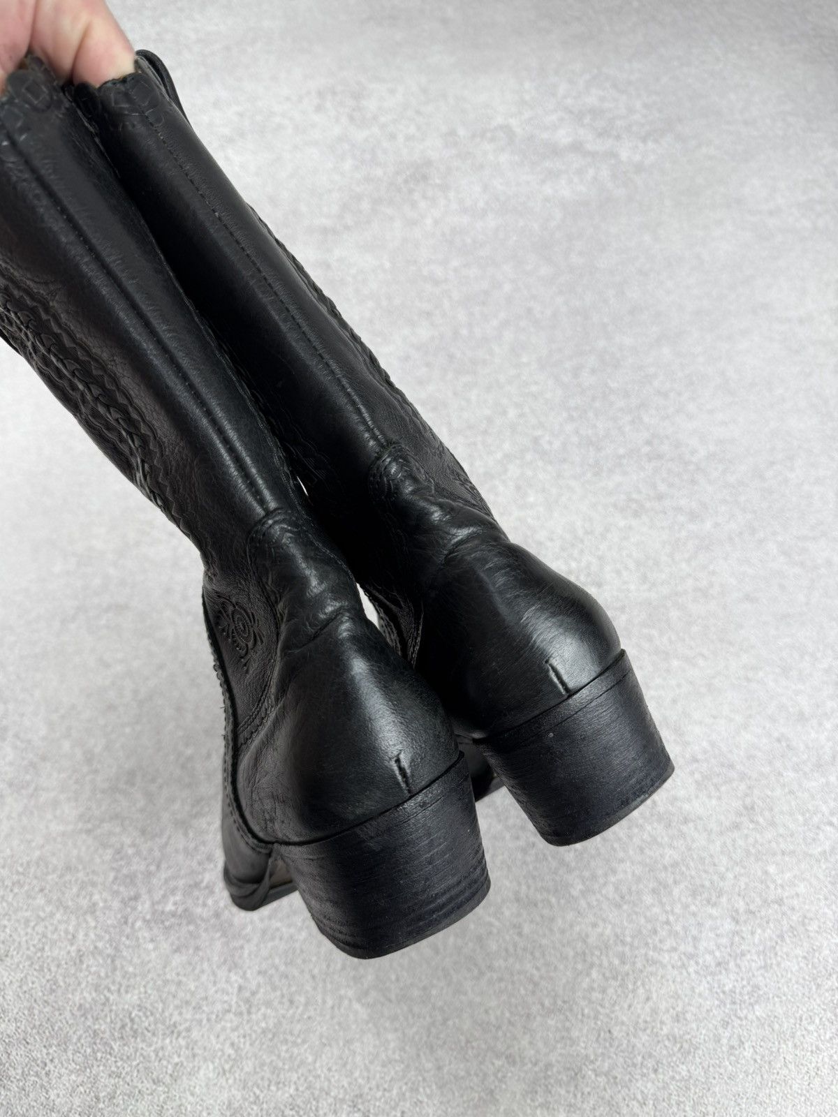 ASH Ash Black Leather Cowboy Western Boots Size 37 Size US 7 / IT 37 - 5 Thumbnail