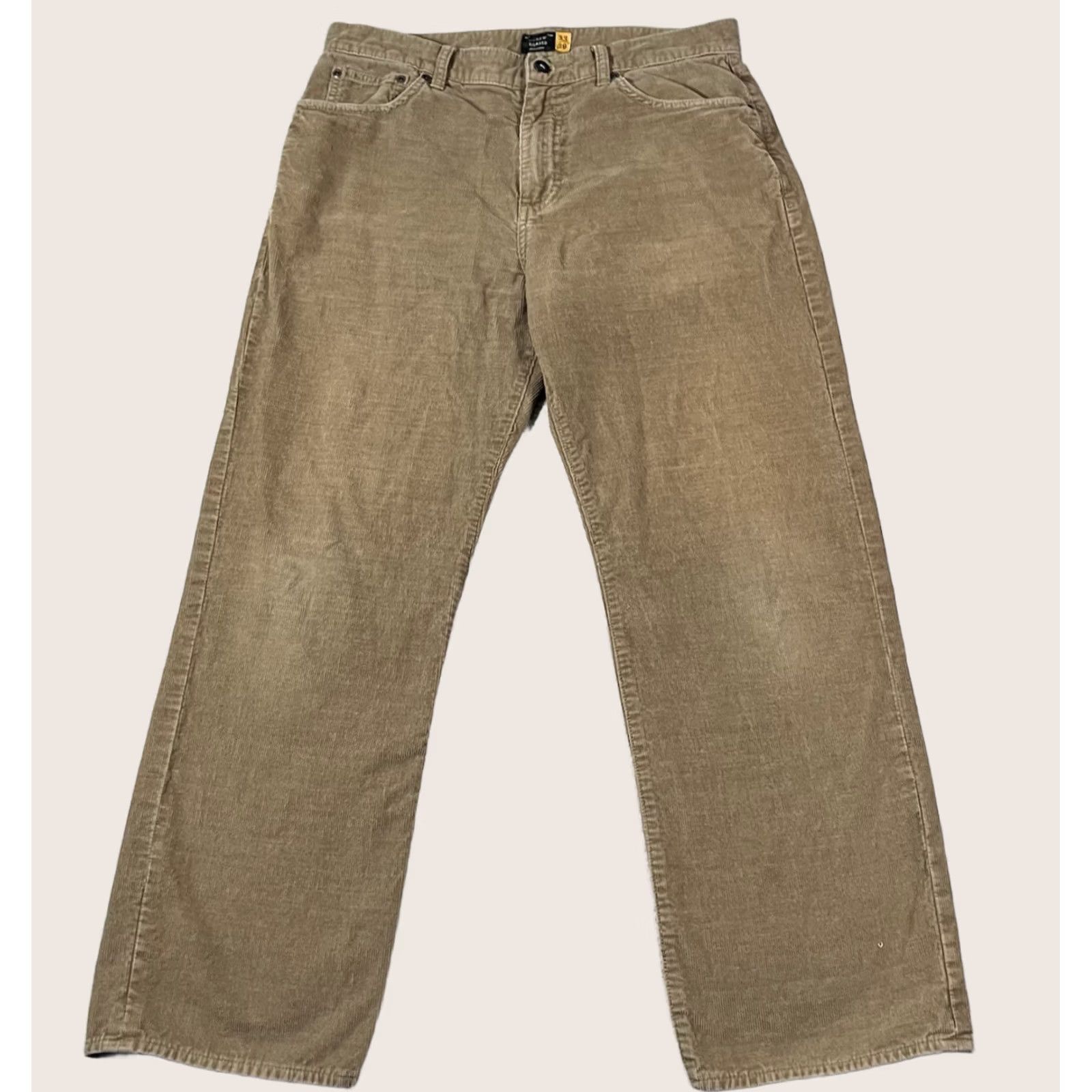 J.Crew J. Crew Pants Mens 33x30 Corduroy Relaxed Fit Straight Leg Cotton Stretch Preppy Chino Casual 90s City Hipster Brown Mens Size US 33 - 1 Thumbnail
