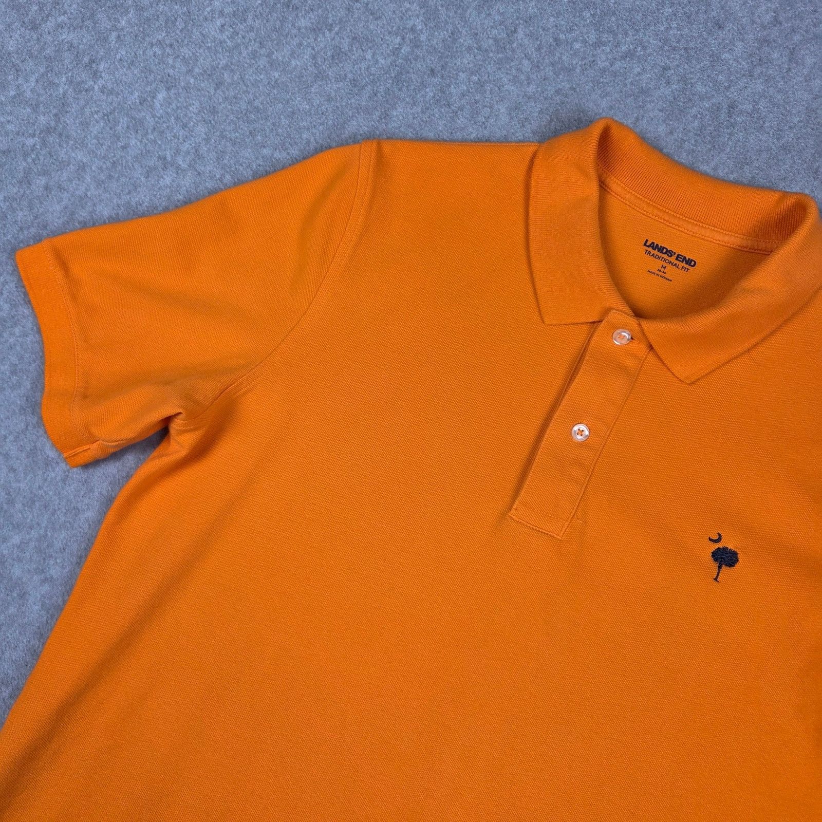 Lands' End Lands' End Mens Medium Orange Polo Shirt SC Palmetto Tree Size US M / EU 48-50 / 2 - 1 Thumbnail
