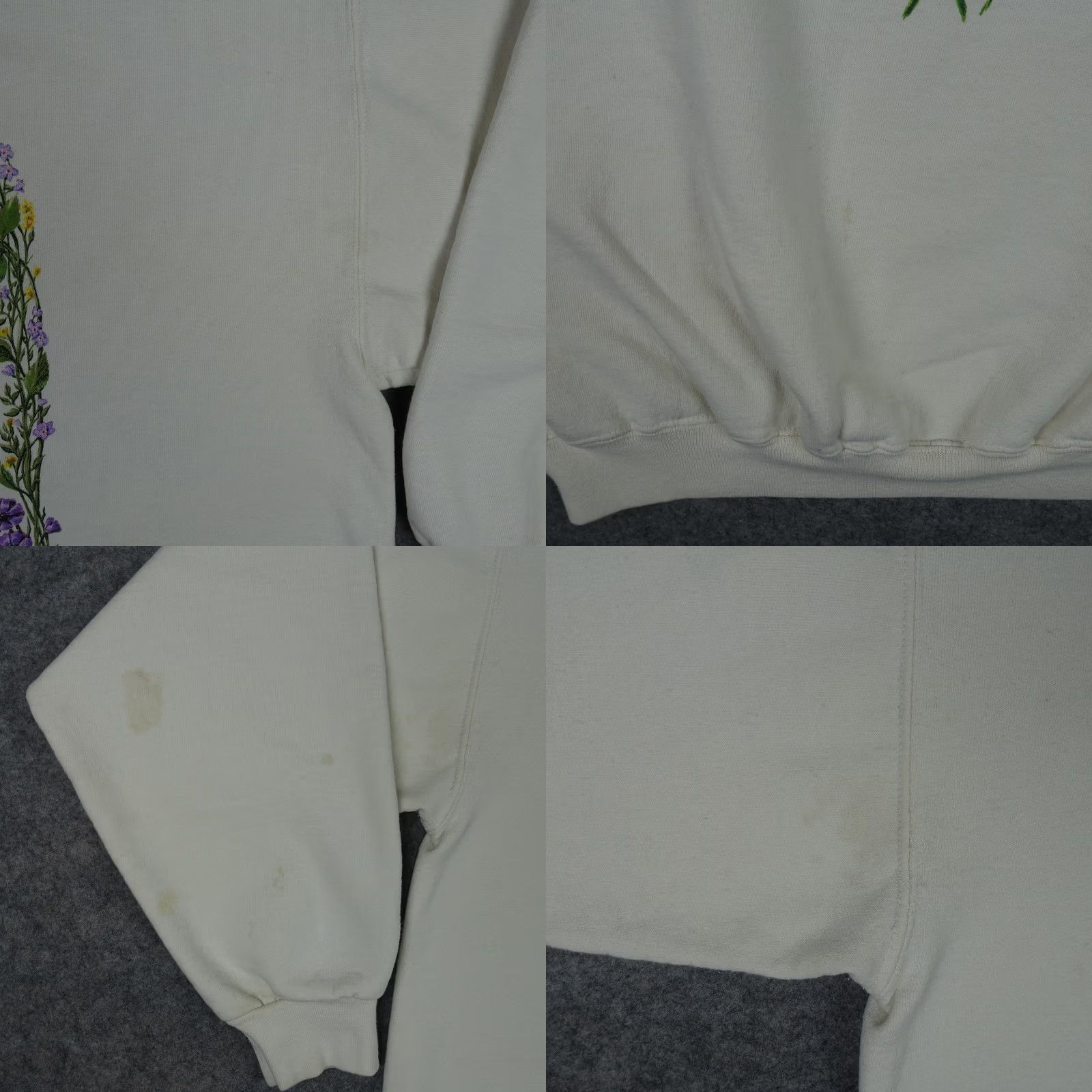 Market VINTAGE Half Moon Bay Sweatshirt Mens L White Floral Graphic Print Coast Flower Market 2000s Y2K Size US L / EU 52-54 / 3 - 8 Thumbnail