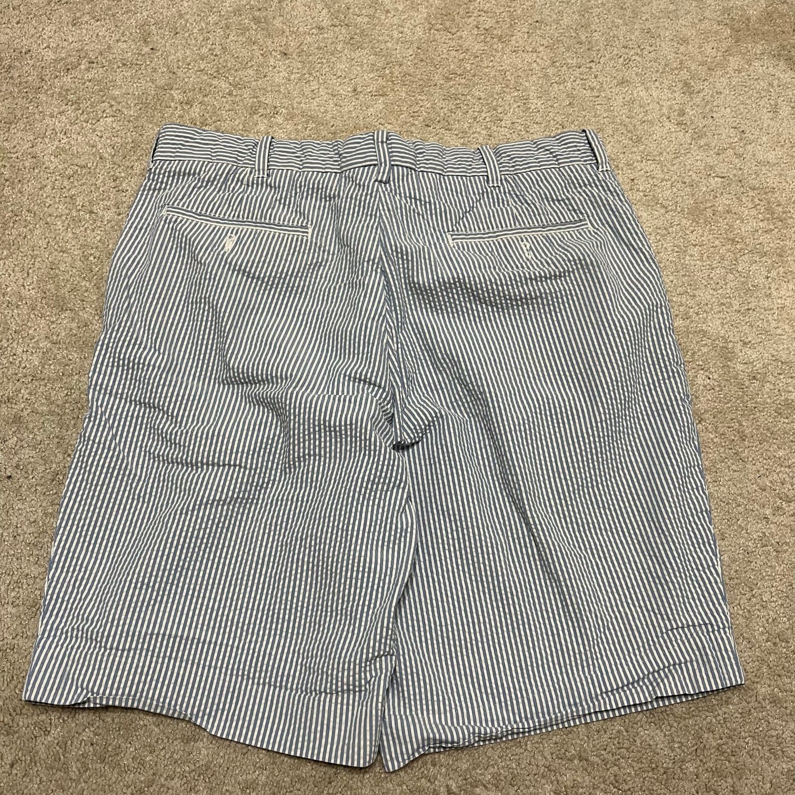 Polo Ralph Lauren Polo Ralph Lauren Seersucker Blue White Striped Short 34W Size US 34 / EU 50 - 2 Thumbnail