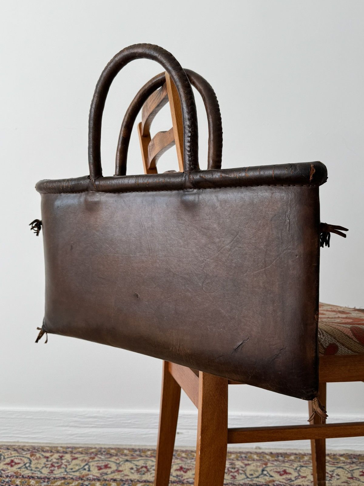 Japanese Brand Early 20th Century German Butcher Knife Leather Tote Bag Size ONE SIZE - 5 Thumbnail