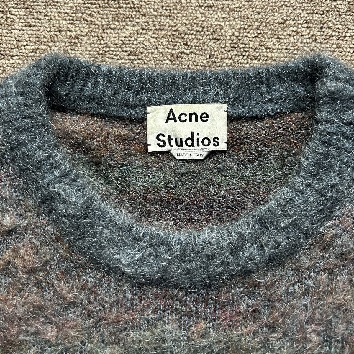 Acne Studios mohair multicolor sweater Size US XL / EU 56 / 4 - 4 Thumbnail