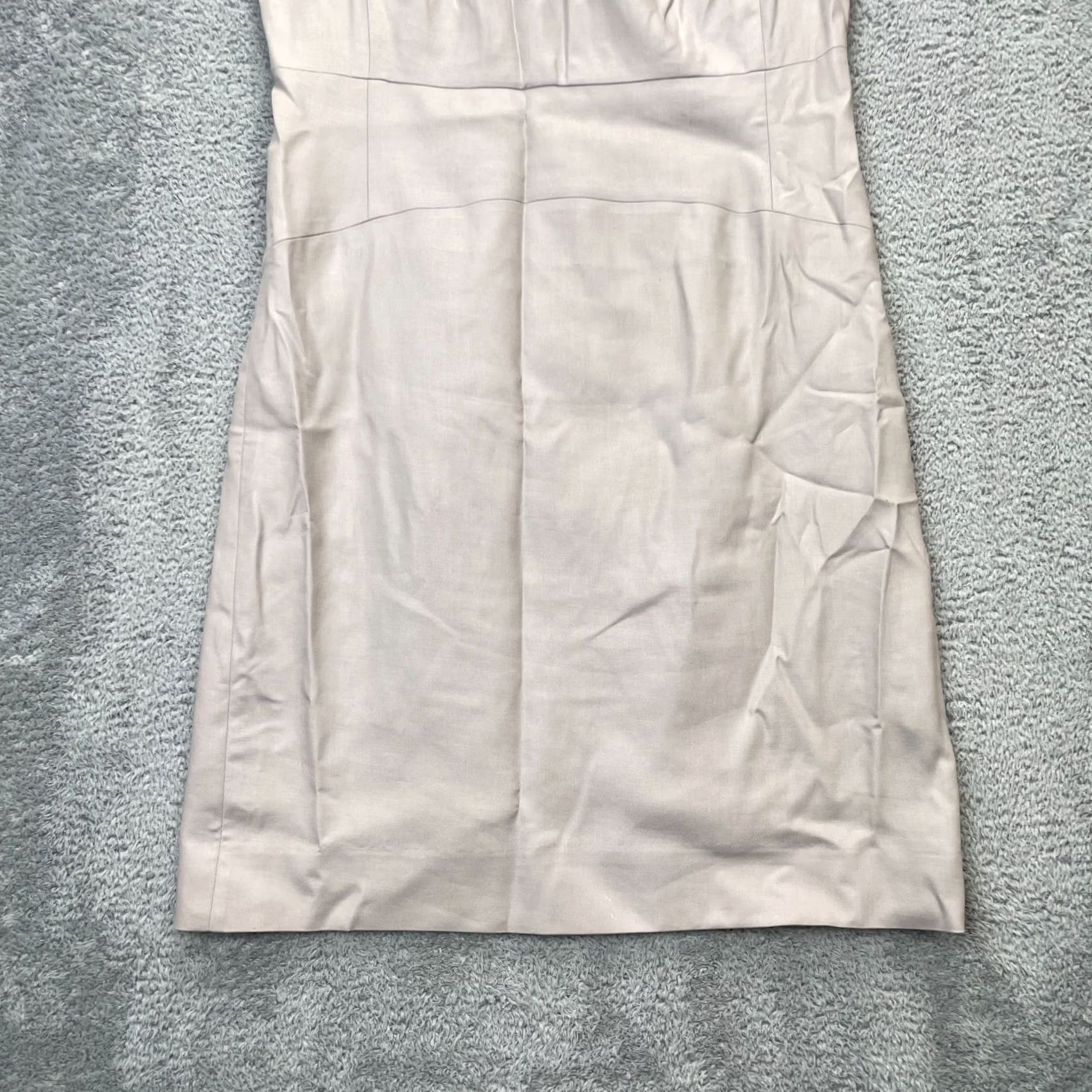 J.Crew J.CREW Dress Womens 10 Beige Shift Cotton Lined Sleeveless Scoop Neck Zip Size L / US 10 / IT 46 - 5 Thumbnail
