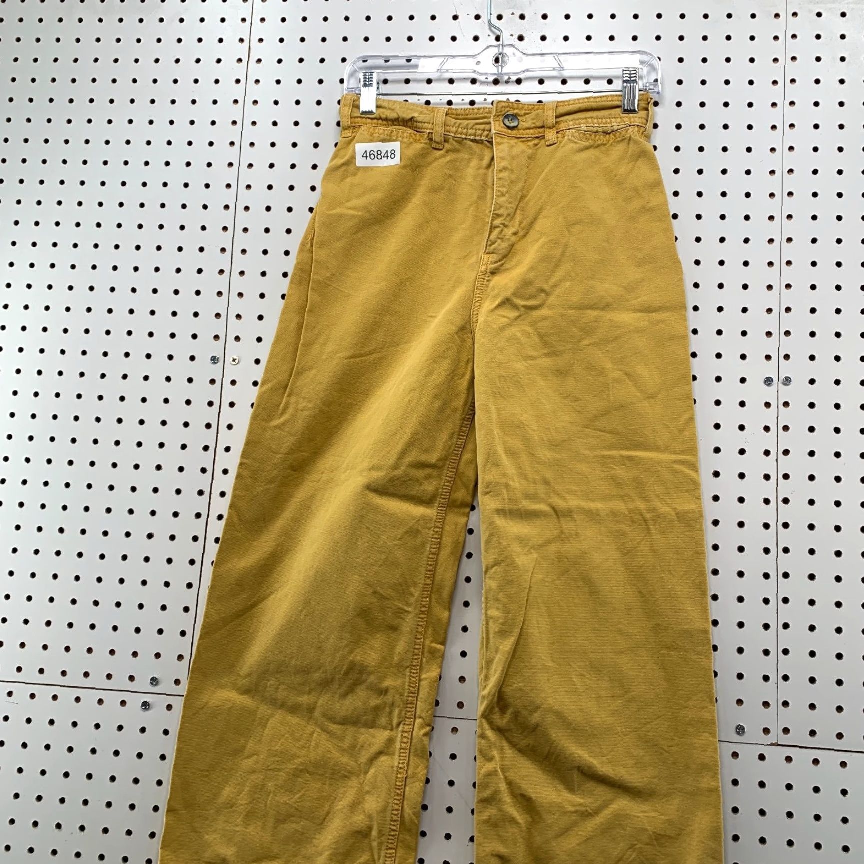 Vintage We The Free Pants Womens Patti Yellow 26x23.5 Cropped High Rise Wide Leg Size 26" / US 2 / IT 38 - 4 Thumbnail