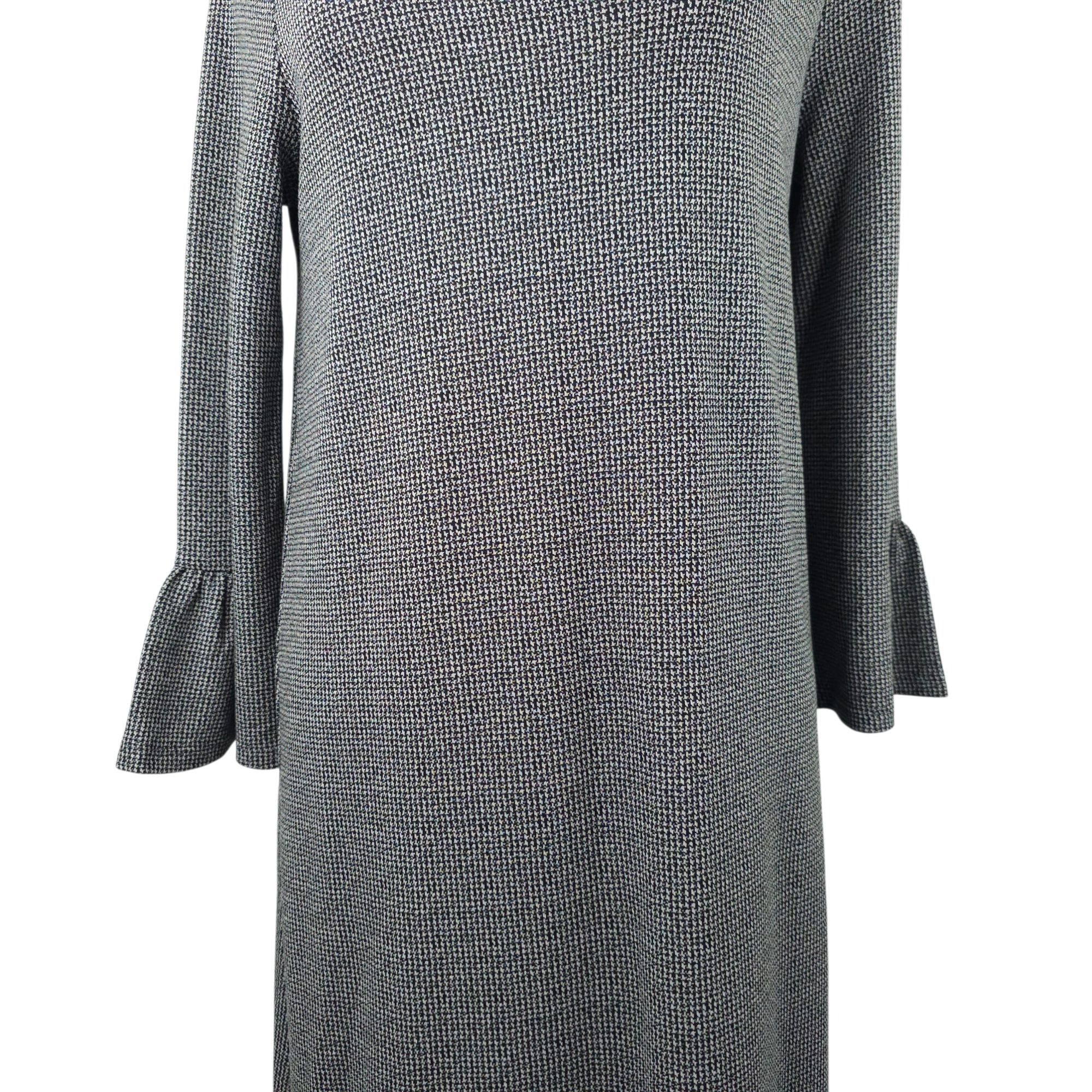 J. Jill J JILL Wearever Dress Womens S Gray Houndstooth Flutter Size S / US 4 / IT 40 - 23 Thumbnail