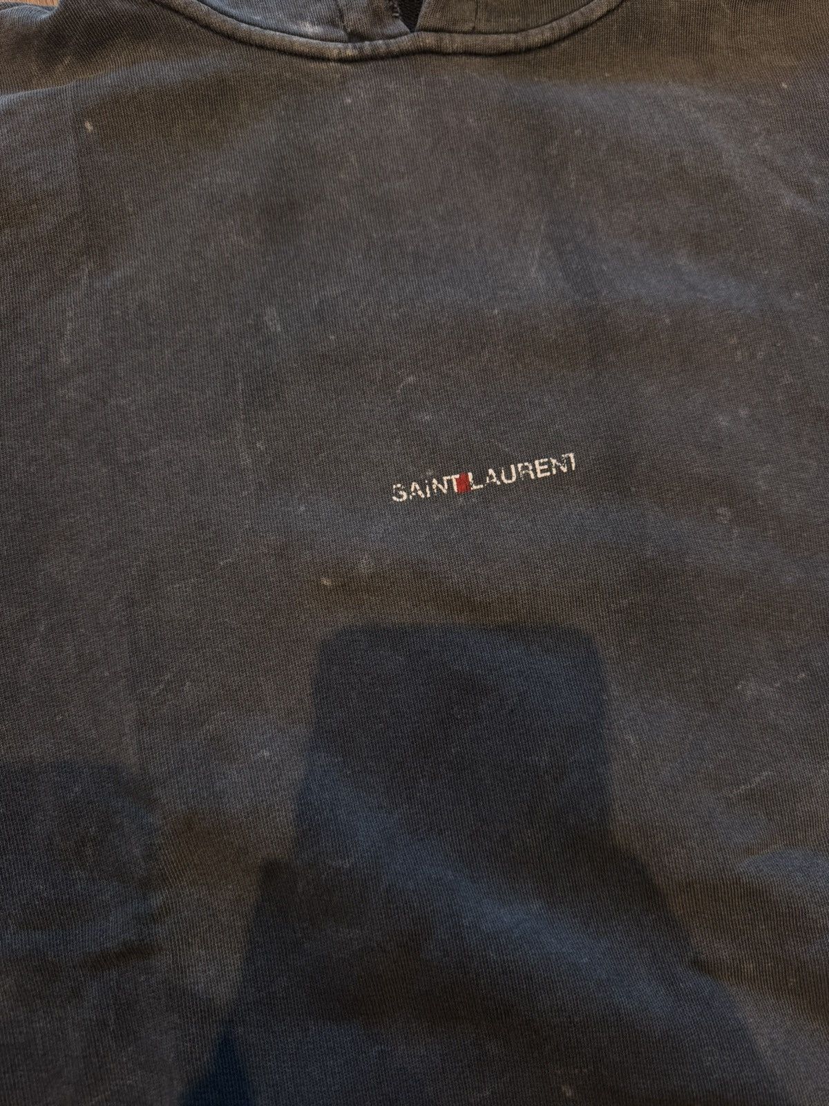 Saint Laurent Paris Saint Laurent Grey Washed Hoodie Size US M / EU 48-50 / 2 - 2 Thumbnail