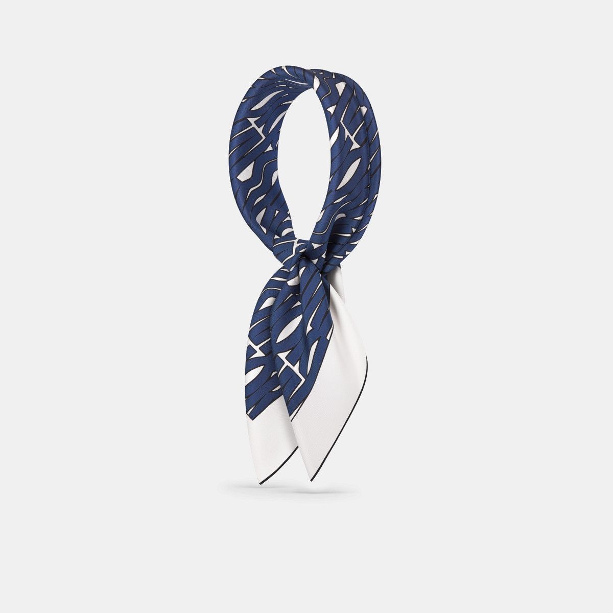 Dior o1bcso1str0226 Size:OS/90 Square Scarf in White/Nevy Blue Size ONE SIZE - 1 Thumbnail