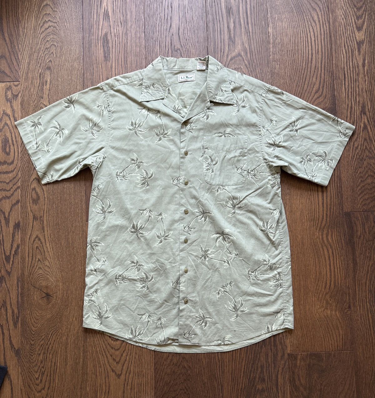 L.L. Bean Vintage 90s L.L. Bean Loop Collar Patterned Button Up Shirt Size US M / EU 48-50 / 2 - 1 Thumbnail