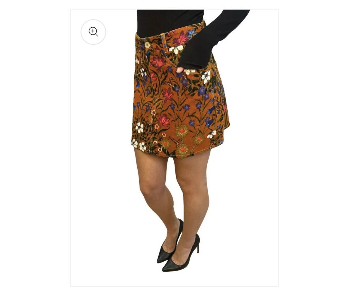 Gucci Gucci Floral Corduroy Skirt – Made in Italy Size 27" / US 4 / IT 40 - 4 Thumbnail