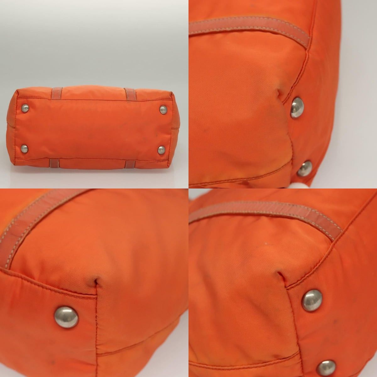 Prada PRADA Tote Bag Nylon Orange Silver Size ONE SIZE - 10 Thumbnail