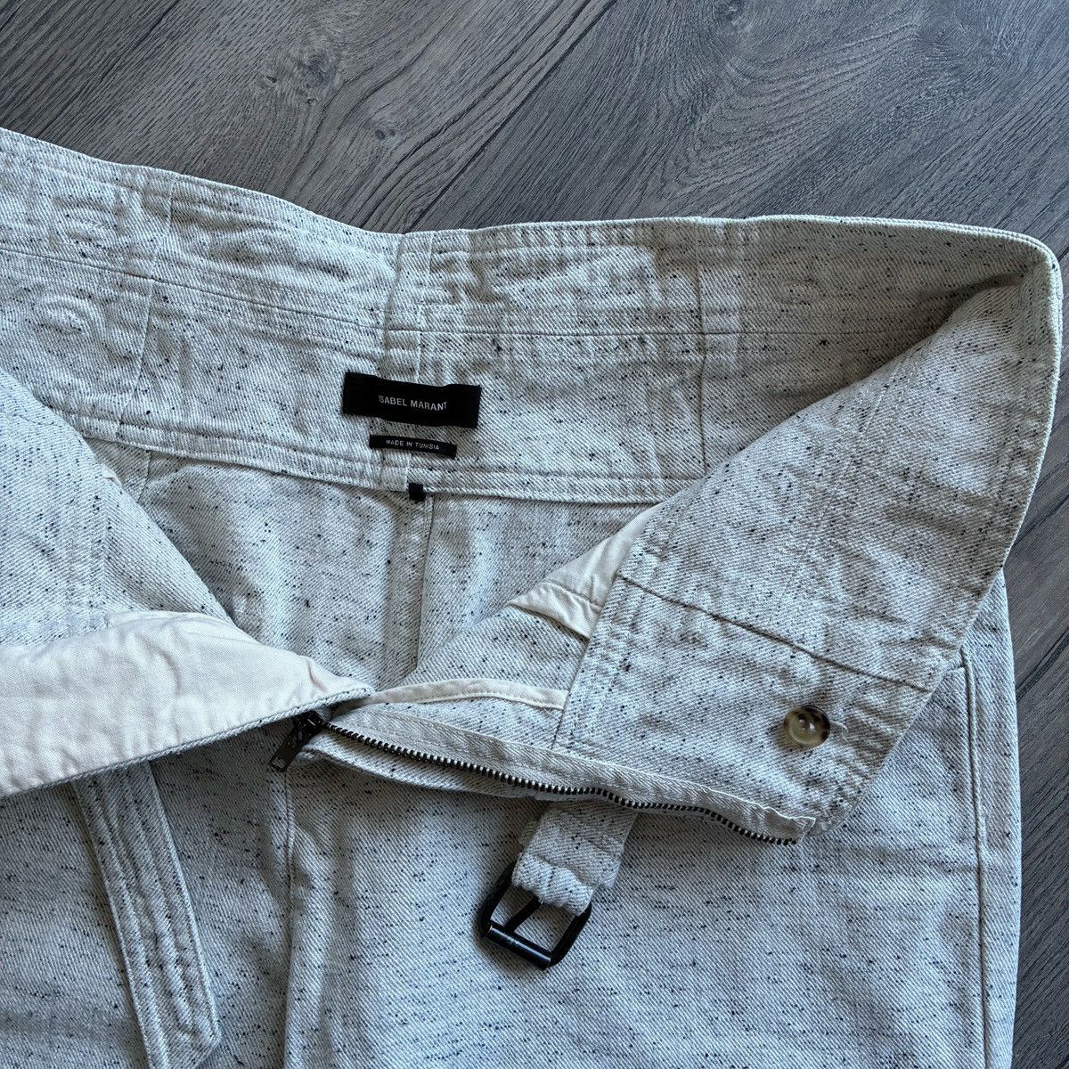 Isabel Marant Isabel Marant Gray Medley Cotton Twill Belted Pants Size 32" / US 10 / IT 46 - 3 Thumbnail