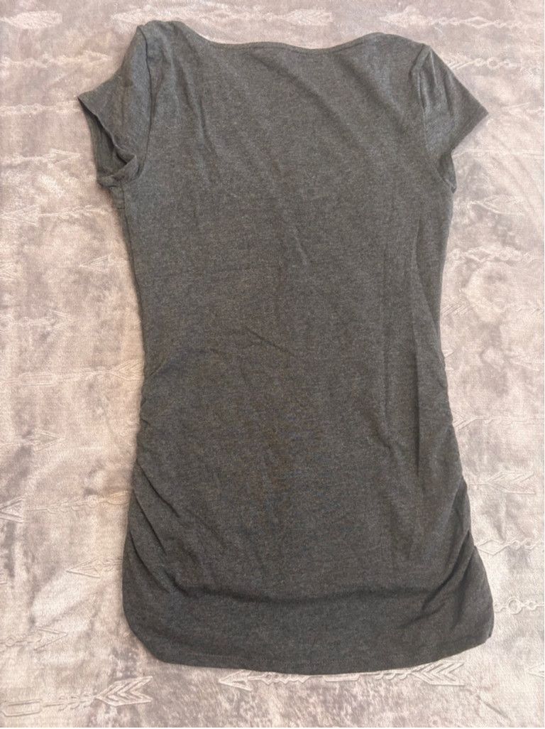 Express Women's Express Gray Short Sleeve Ruches Top Size S Size XS / US 0-2 / IT 36-38 - 10 Thumbnail