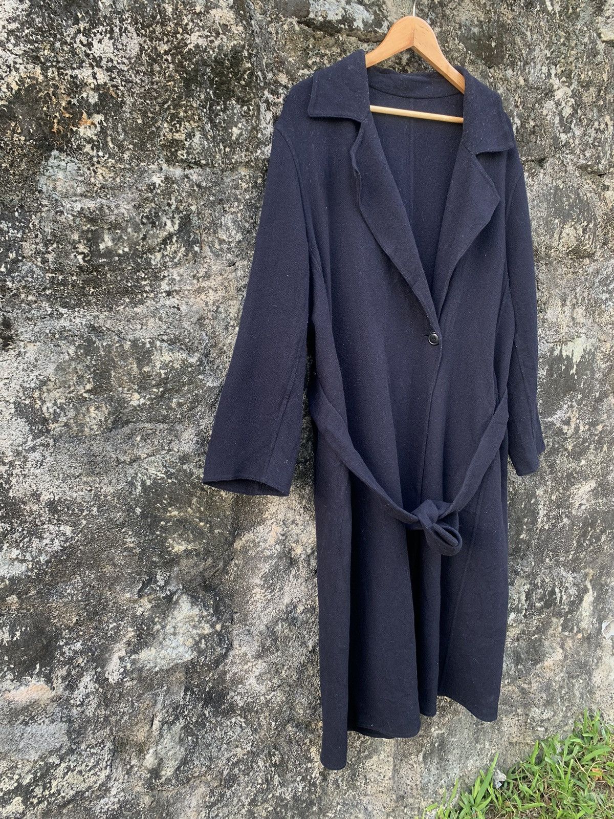Japanese Brand Ines De La Fressange Wool Long Jacket Size US XL / EU 56 / 4 - 2 Thumbnail