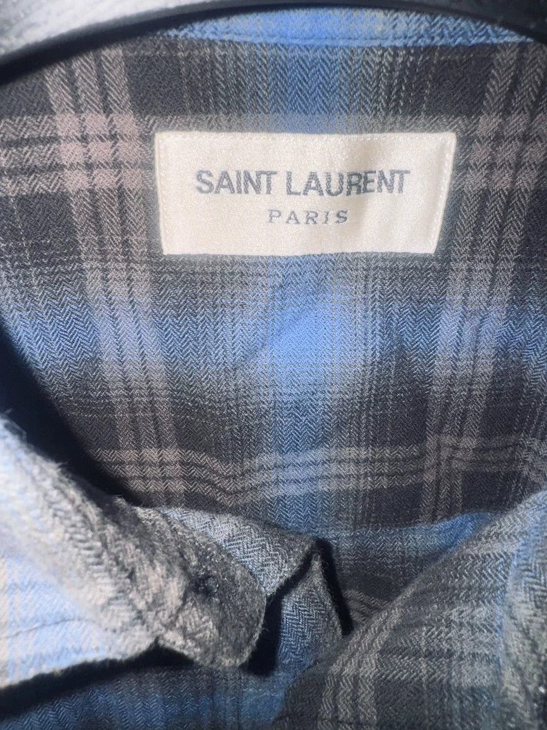 Saint Laurent Paris Saint Laurent Paris size 38 16 SS Gradient Plaid Shirt 250 Size US M / EU 48-50 / 2 - 3 Thumbnail