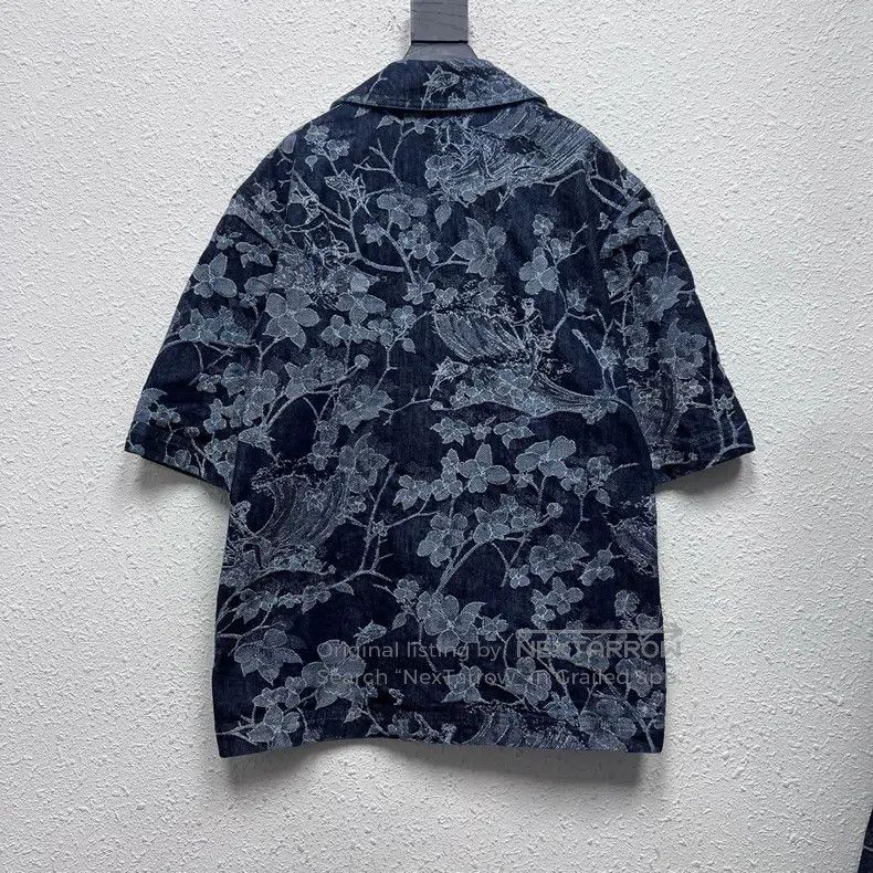 Louis Vuitton Louis Vuitton 24 FW New Plant Floral Denim Short Sleeve Sh Size US XL / EU 56 / 4 - 2 Thumbnail