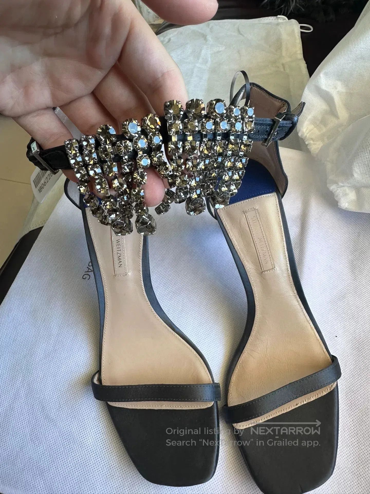 Stuart Weitzman Stuart Weitzman SW Fringed Diamante Sandals. Size US 8.5 / IT 38.5 - 2 Thumbnail
