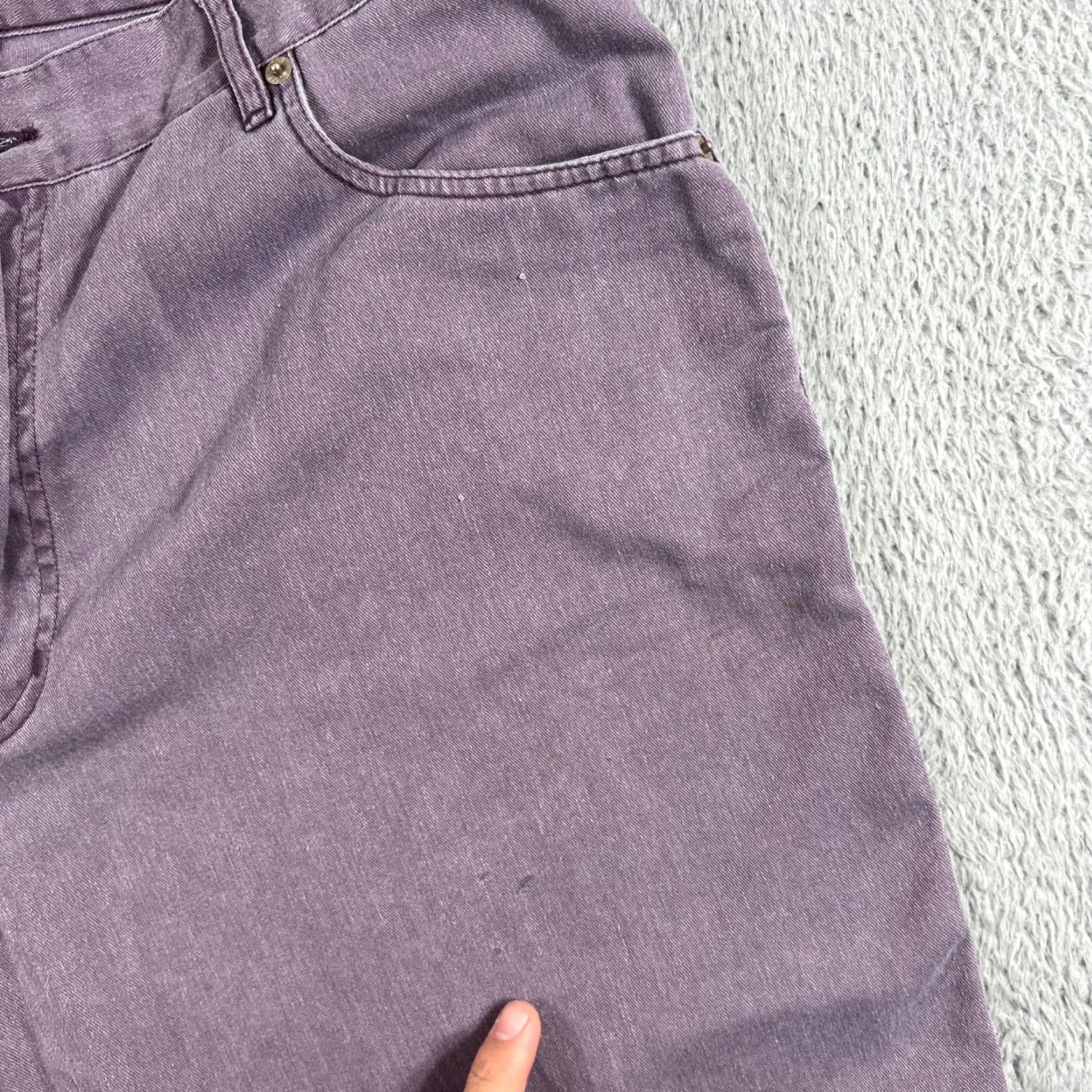 Bugle Boy VINTAGE Bugle Boy Denim Shorts 1990s Mens Regular 36 Purple Size US 36 / EU 52 - 4 Thumbnail