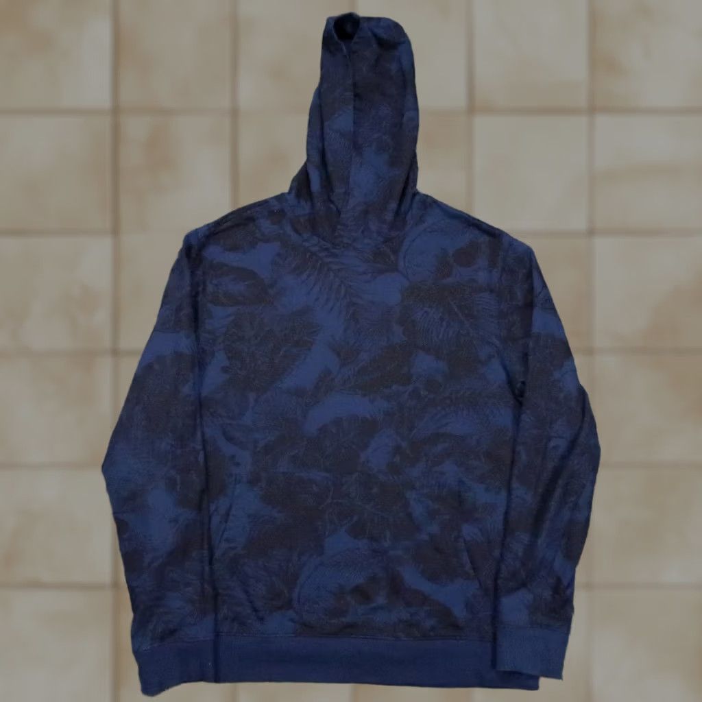 Robert Graham Robert Graham Hoodie Mens XL Blue Floral Skull Print All Over Hooded Classic Fit Size US XL / EU 56 / 4 - 1 Thumbnail