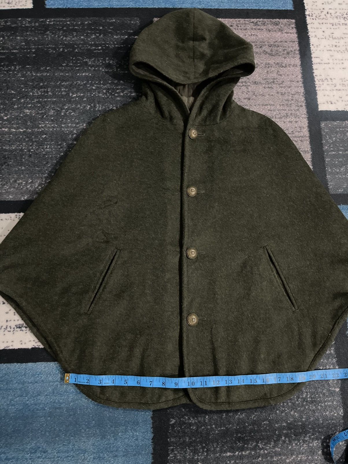 A.P.C. Vintage A.P.C Button Hoodie Wool Poncho Size XS / US 0-2 / IT 36-38 - 11 Thumbnail