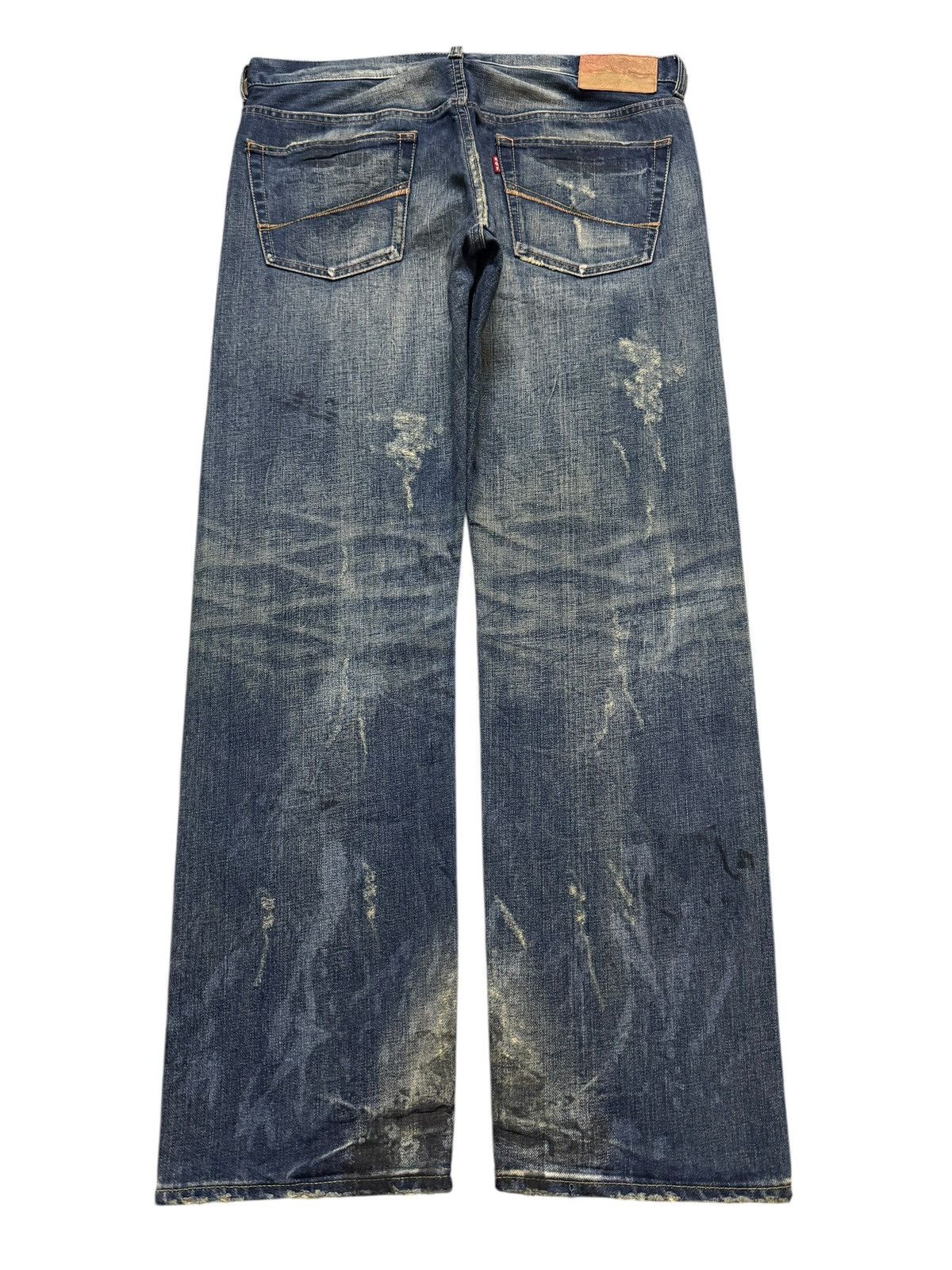 Kapital Vintage 90s Japan Soul Of Freedom Faded Distressed Wide Leg Size US 33 - 2 Thumbnail