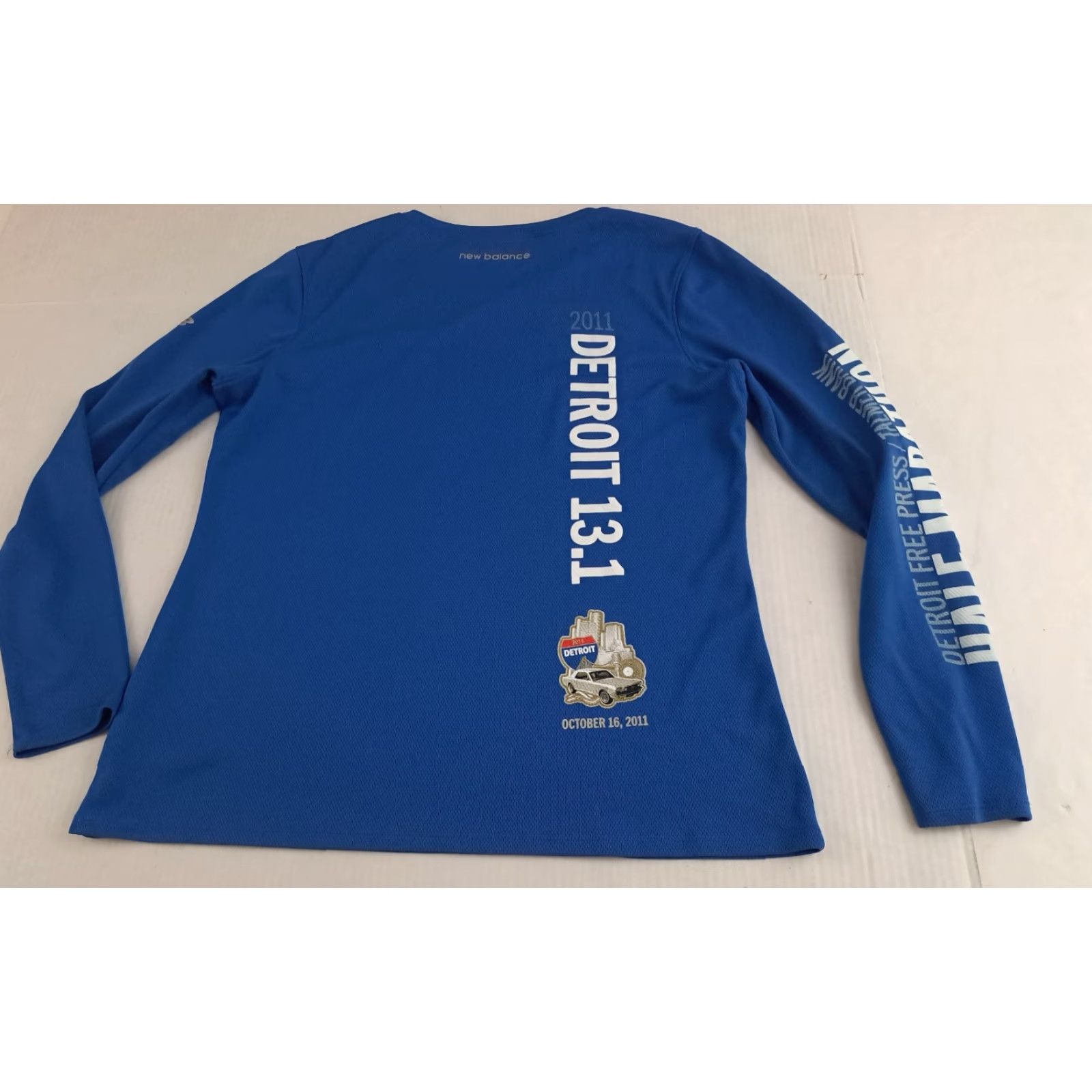 Reebok VINTAGE Detroit Free Press Half Marathon Runners Shirt Reebok Sweatshirt Long Sleeve Pullover L unisex Adults Blue 2011 Running Race Printed Size US L / EU 52-54 / 3 - 6 Thumbnail