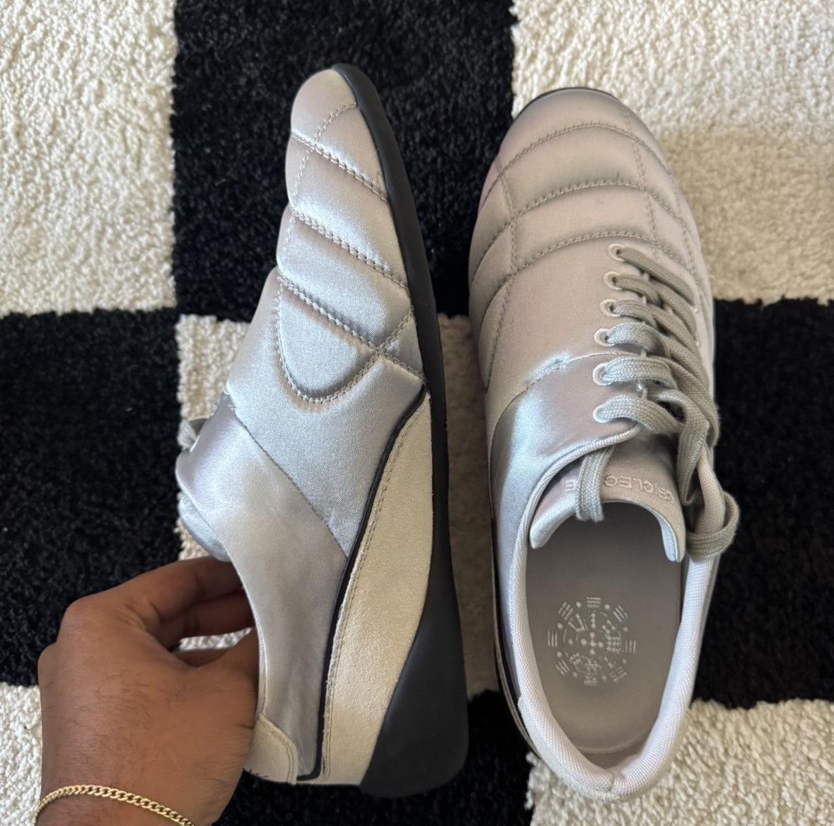 Other Circle Cage Silver Sneakers Size US 7.5 / EU 40-41 - 2 Thumbnail