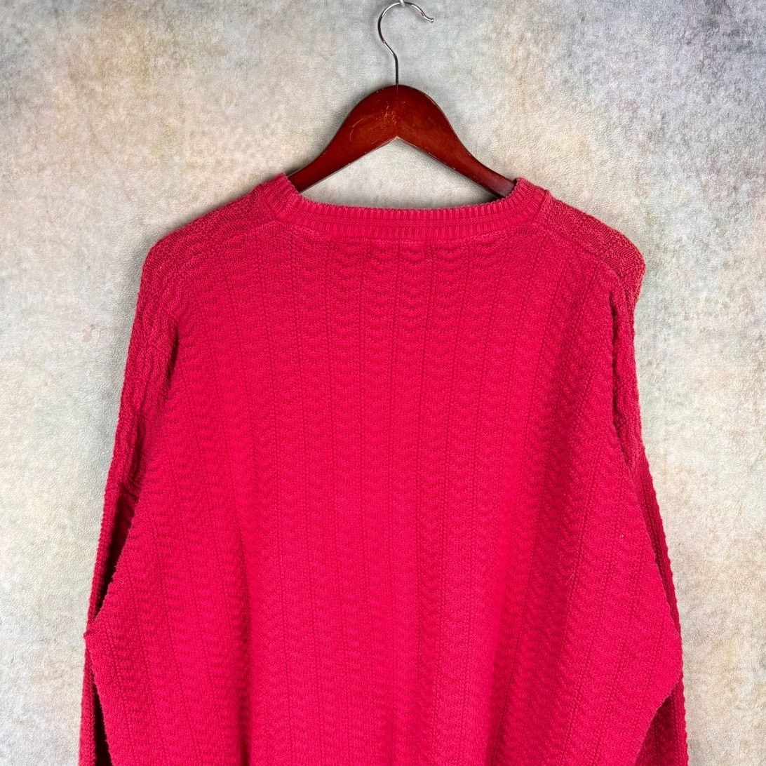 Vintage VTG 90s Trade Bay Knit Sweater XL Red Pullover Crewneck Size US XL / EU 56 / 4 - 8 Thumbnail