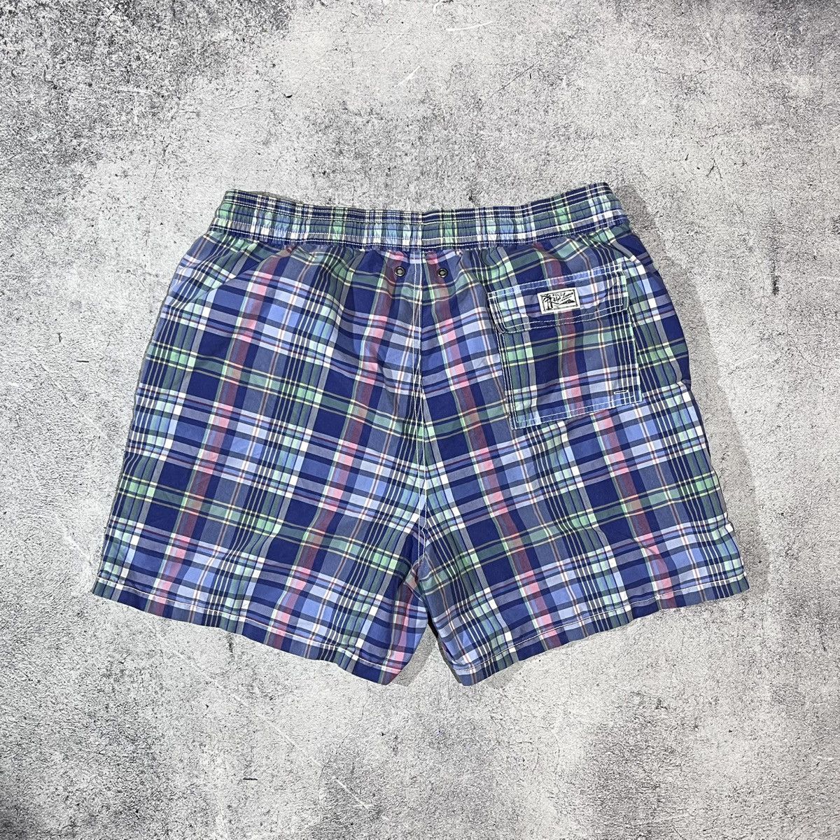 Polo Ralph Lauren × Vintage Polo by Ralph Lauren Y2K Check Swimwear Shorts Size L Size US 34 / EU 50 - 5 Thumbnail