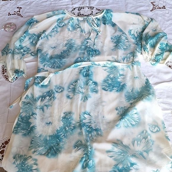 Vintage Vintage Union Tag Made in USA Floral Sz. 9 Slitted Pullover Size L / US 10 / IT 46 - 8 Thumbnail