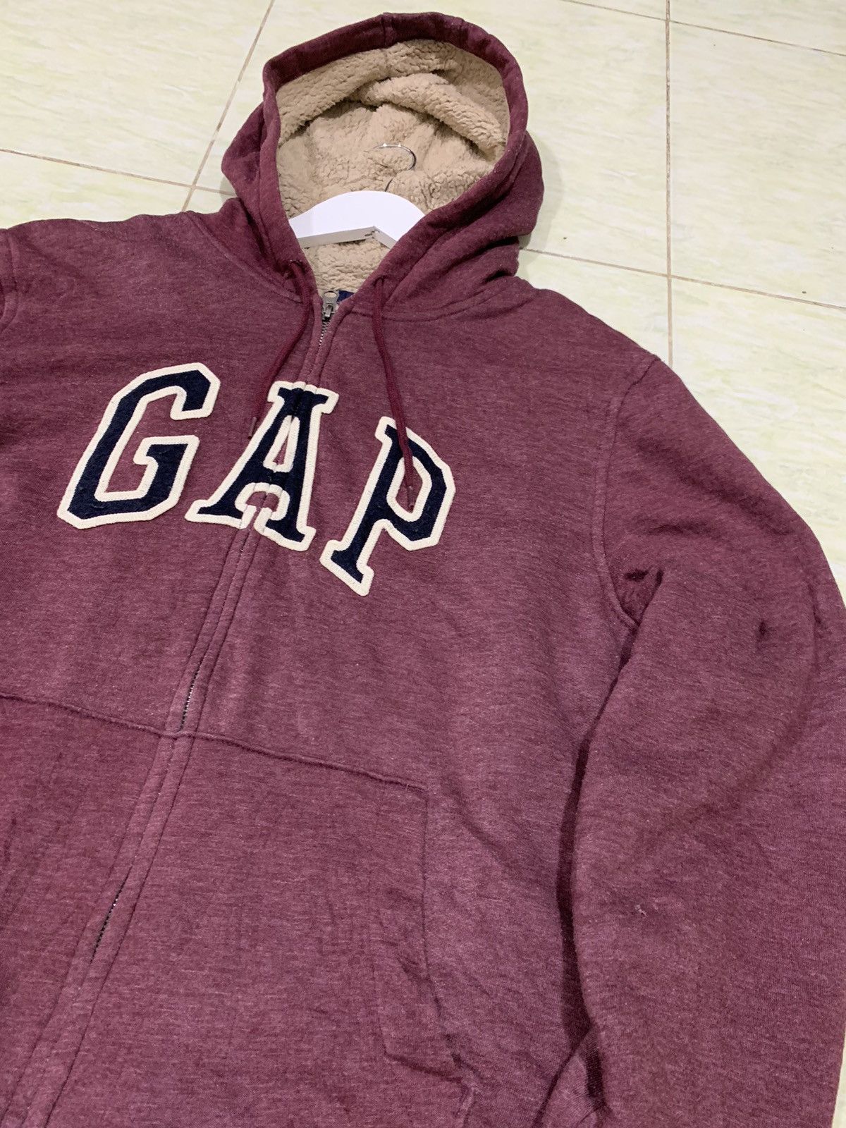 Gap × Vintage Vintage Gap Hoodie With Embroidery Spellout Full Zipper Size US L / EU 52-54 / 3 - 3 Thumbnail
