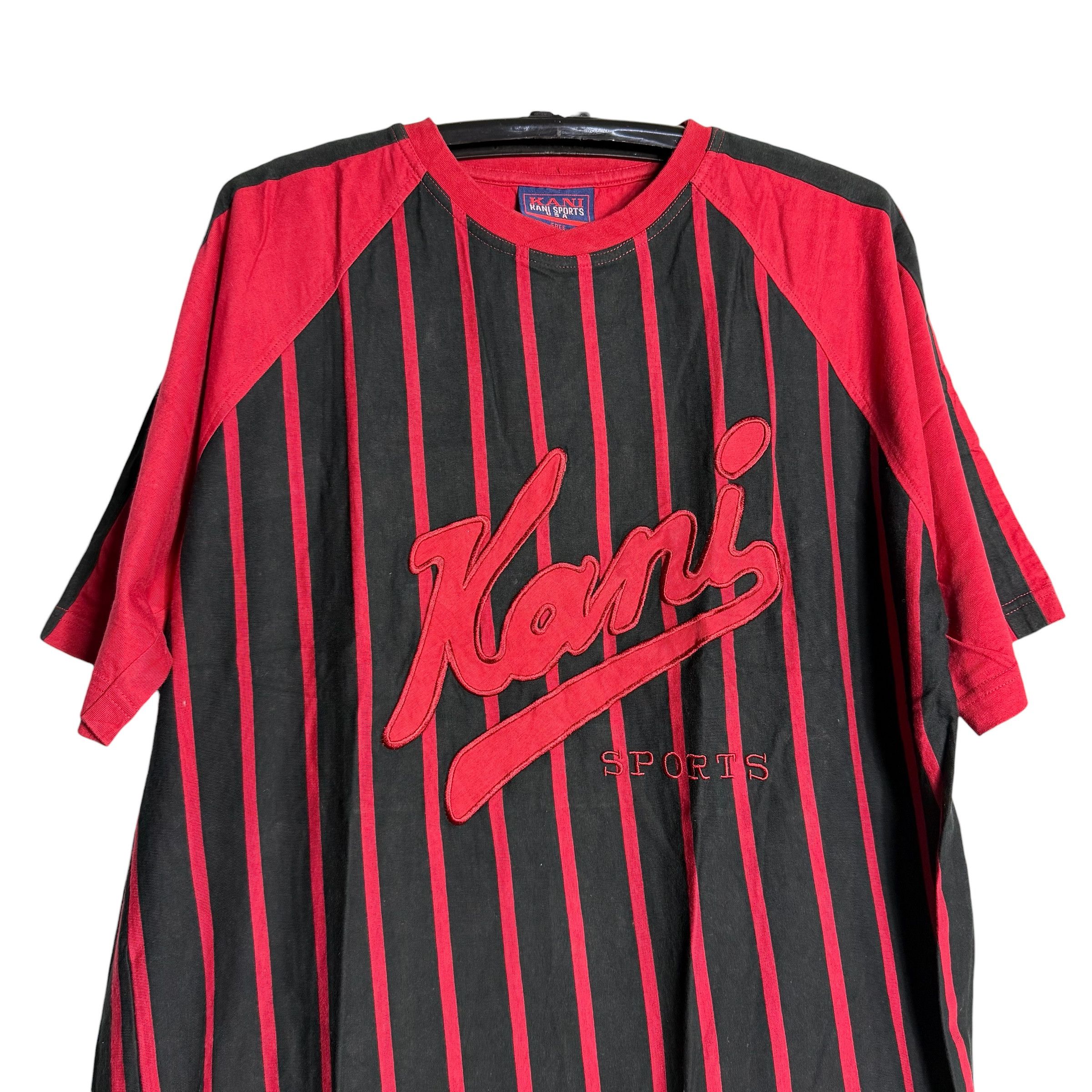 Karl Kani 🔥RARE🔥Vintage Karl Kani Sports Stripes Embroidery T-shirt Size US XL / EU 56 / 4 - 2 Thumbnail