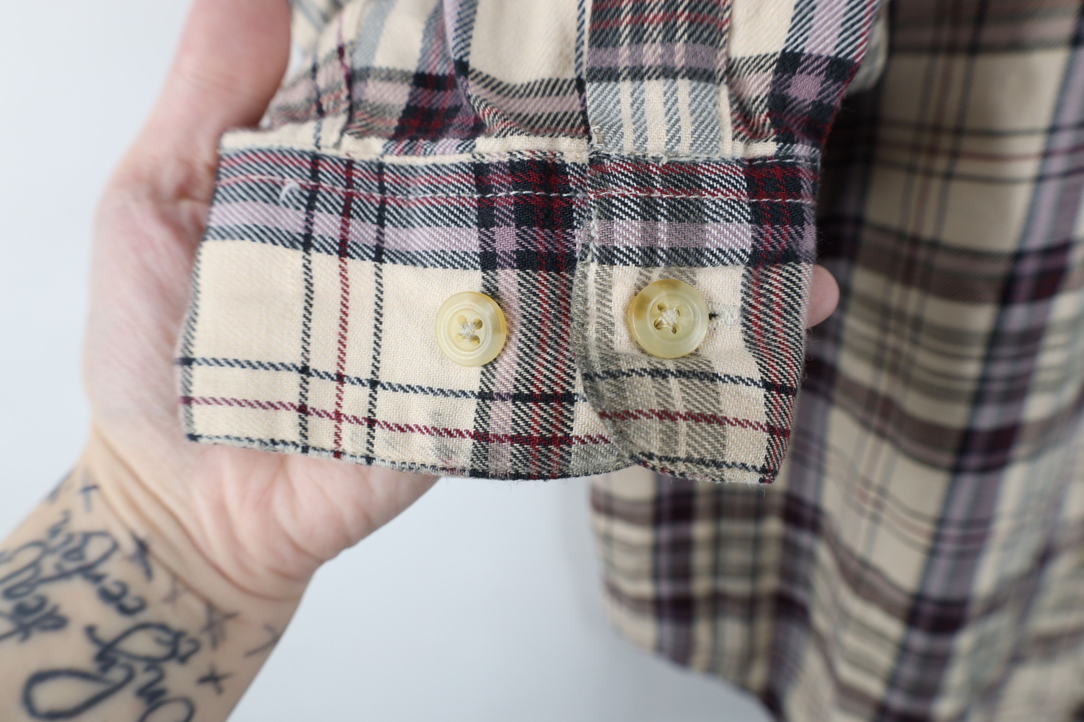 Eddie Bauer Vintage 90s Eddie Bauer Flannel Collared Button Shirt Plaid Size L / US 10 / IT 46 - 4 Thumbnail