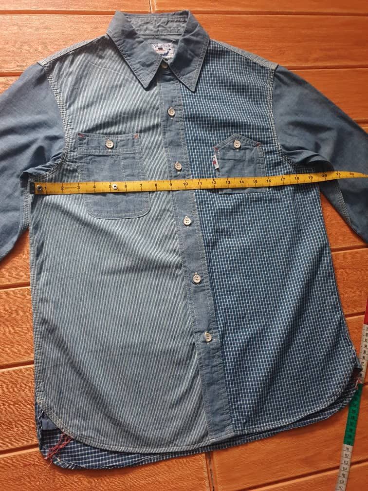 Japanese Brand 💥Blue trick okayama Japanese Chambray Shirt Size US M / EU 48-50 / 2 - 8 Thumbnail